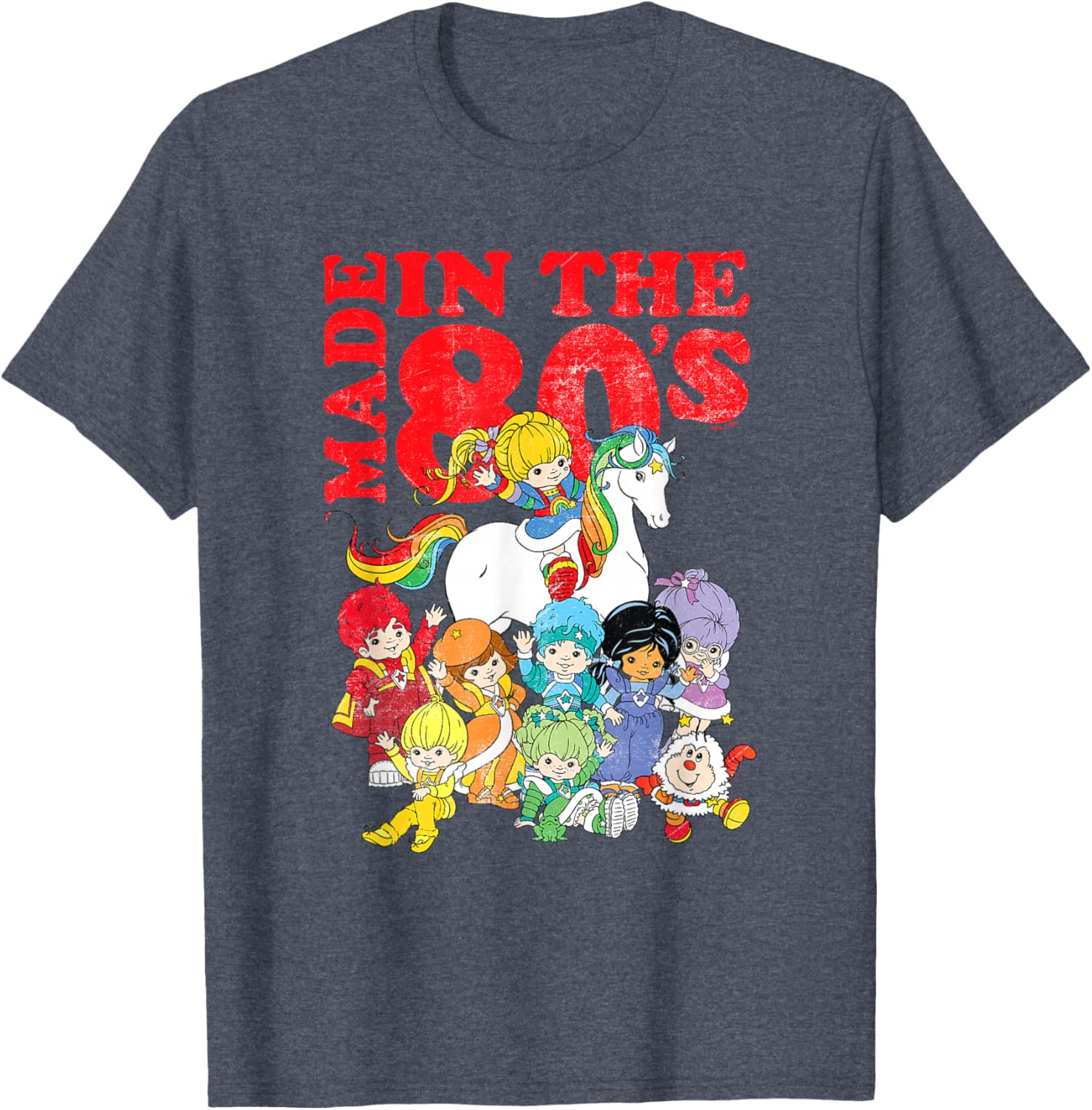 Rainbow Brite Vintage Distressed T-Shirt 80s Group Shot for Fans - 8