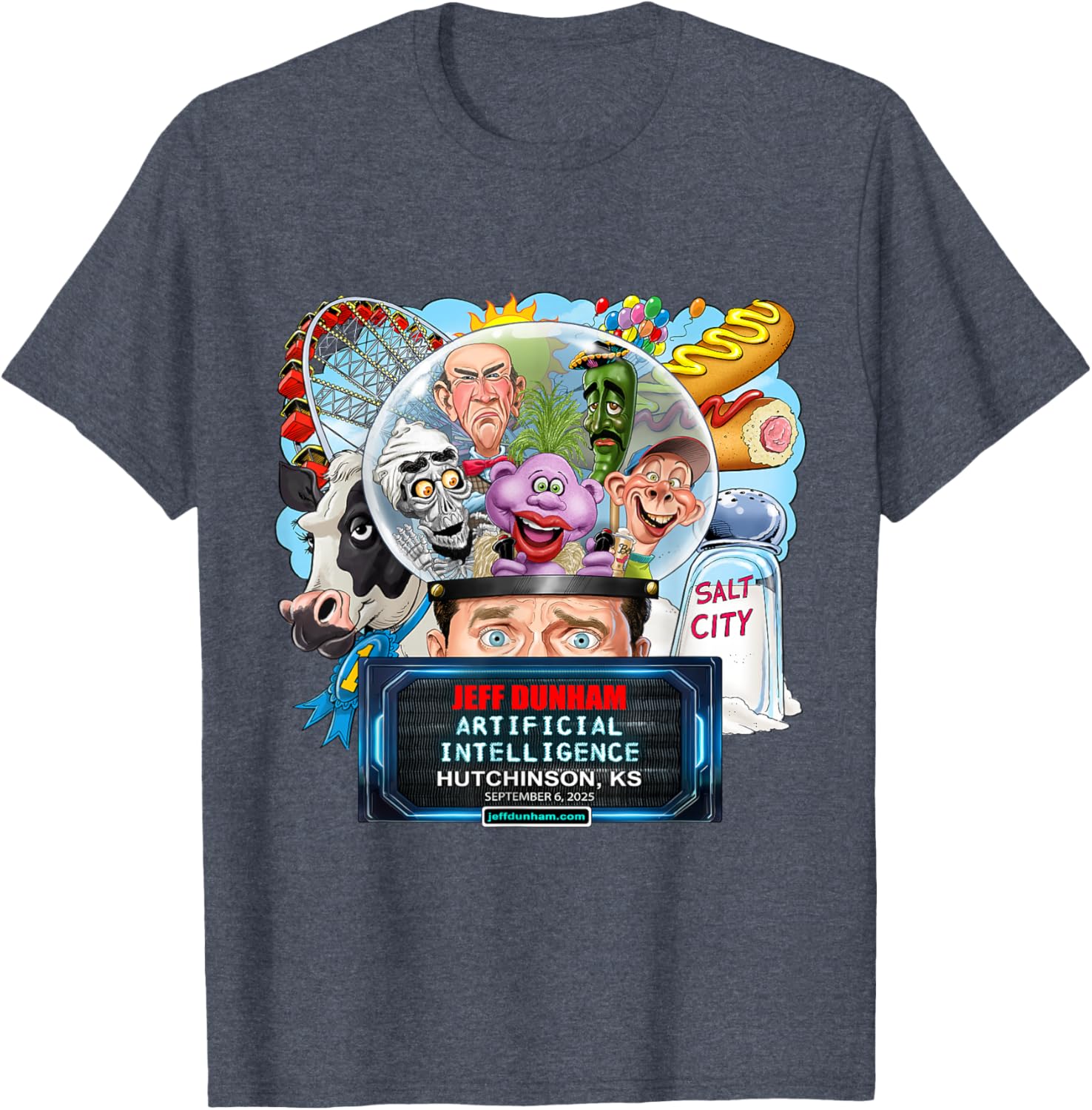 Jeff Dunham Hutchinson KS 2025 T-Shirt for Fans of Comedy and Fun - 8