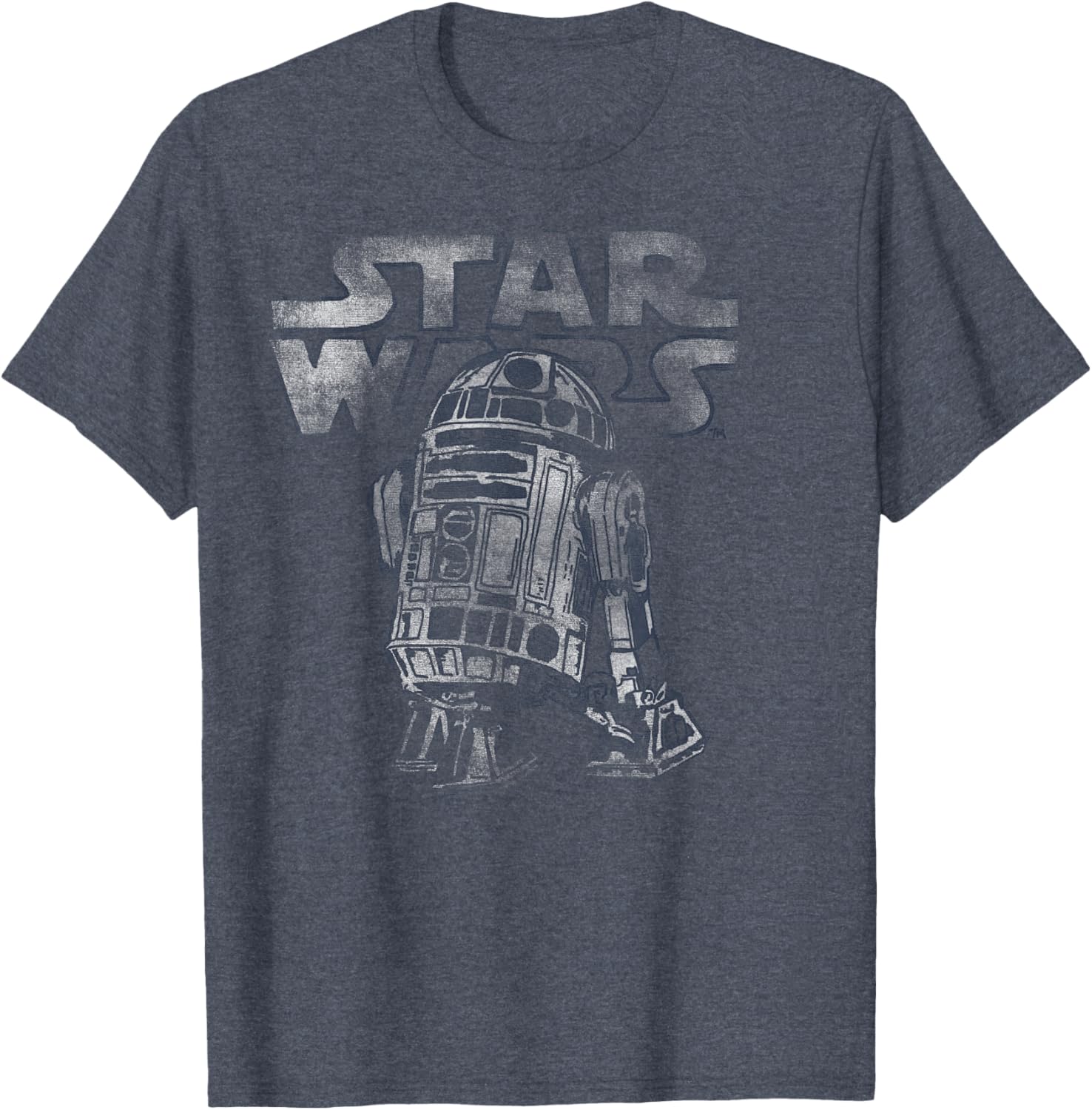 Vintage R2-D2 Distressed T-Shirt for Star Wars Fans - C2 Disney+ Style - 7