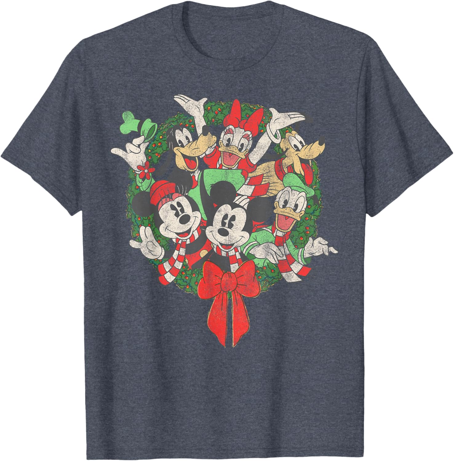 Disney Christmas Wreath T-Shirt for Festive Family Gatherings - 13