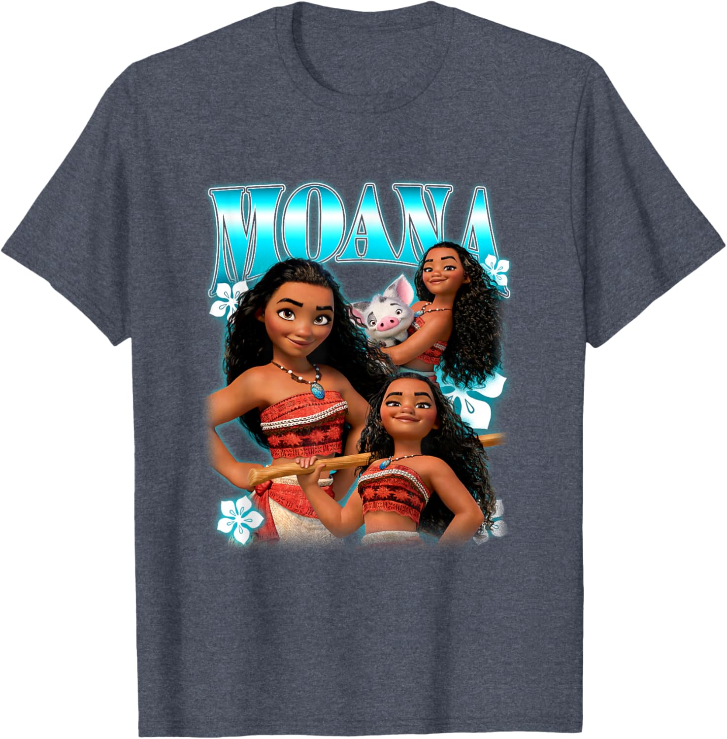 Disney Moana Pua and Moana Collage T-Shirt for Kids and Fans - 2
