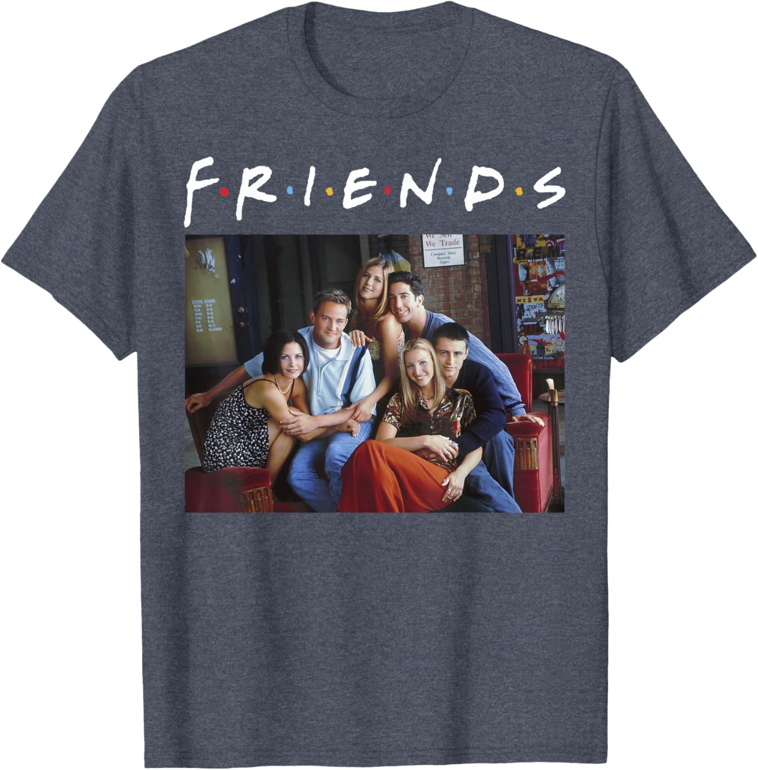Friends Classic Logo Group Portrait T-Shirt for Fans and Fashionistas - 2