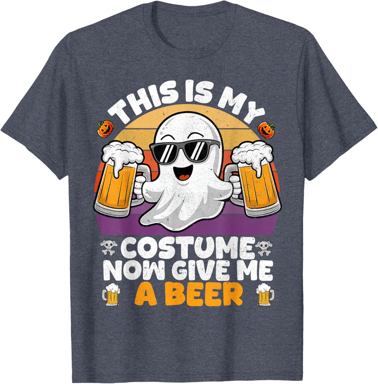 Funny Vintage Boo Halloween Costume T-Shirt for Men and Adults - 7