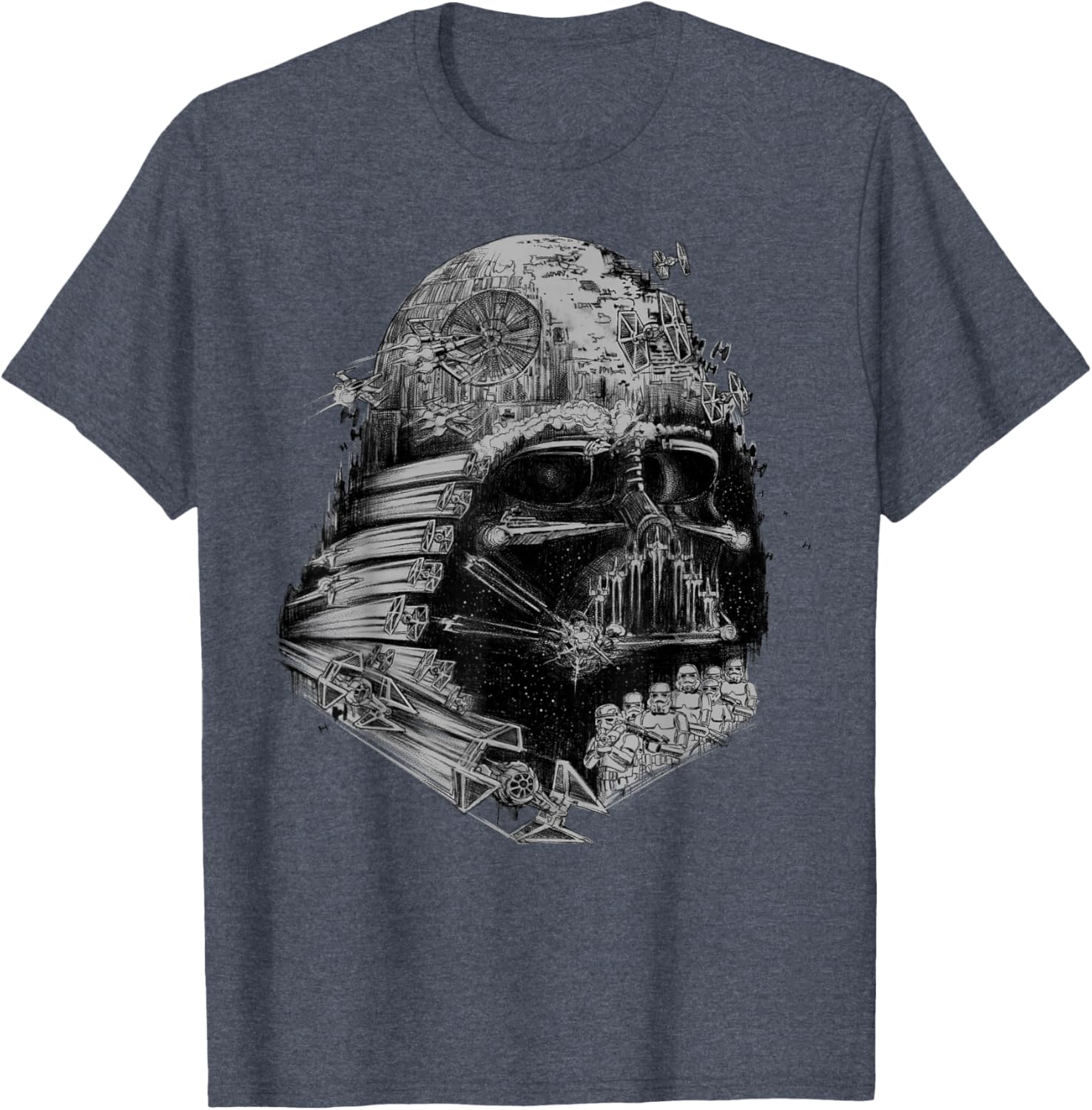Darth Vader Build The Empire Graphic T-Shirt for Star Wars Fans - 1