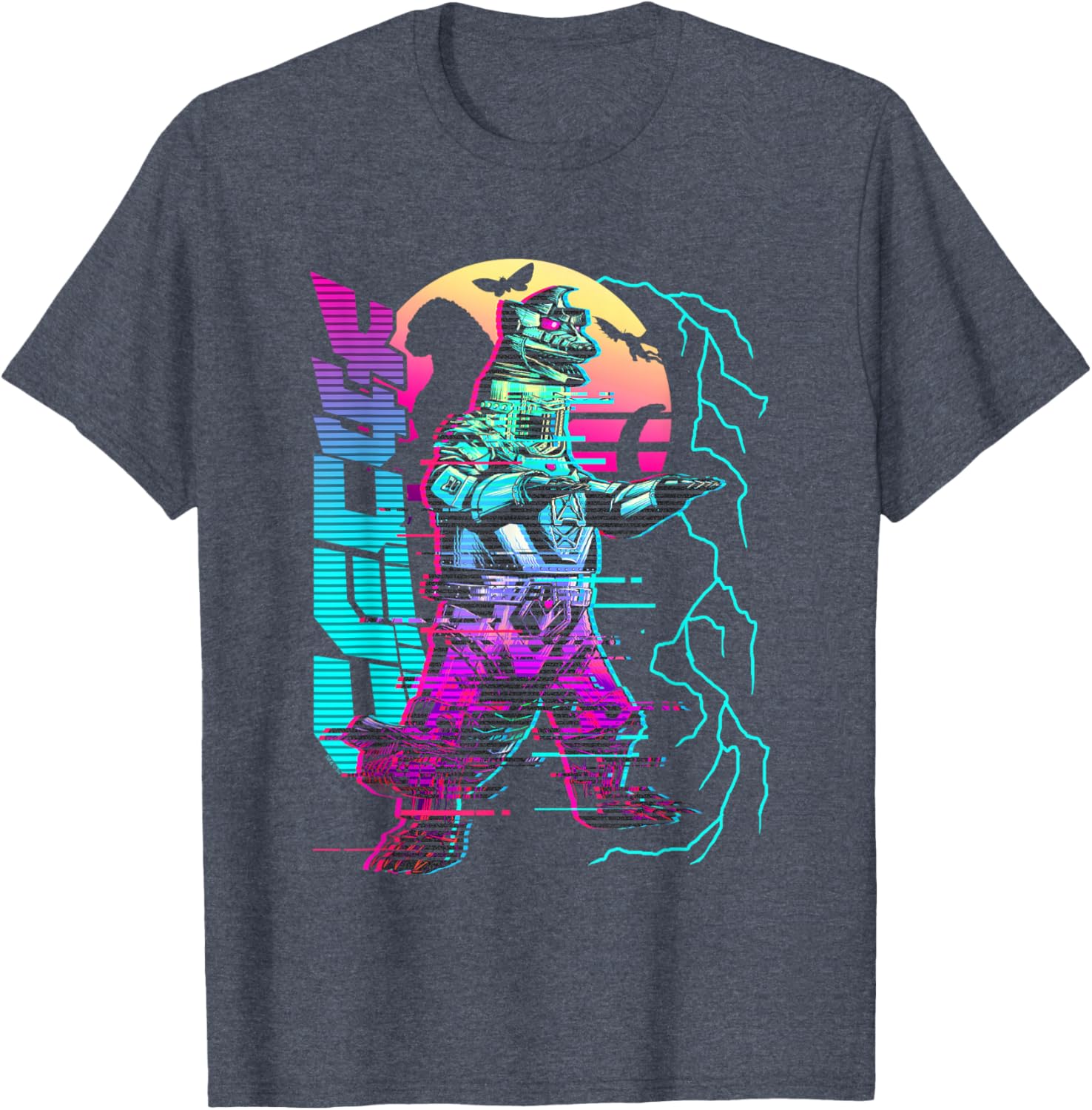 Godzilla Neon Mechagodzilla T-Shirt for Fans of Epic Monster Movies - 3