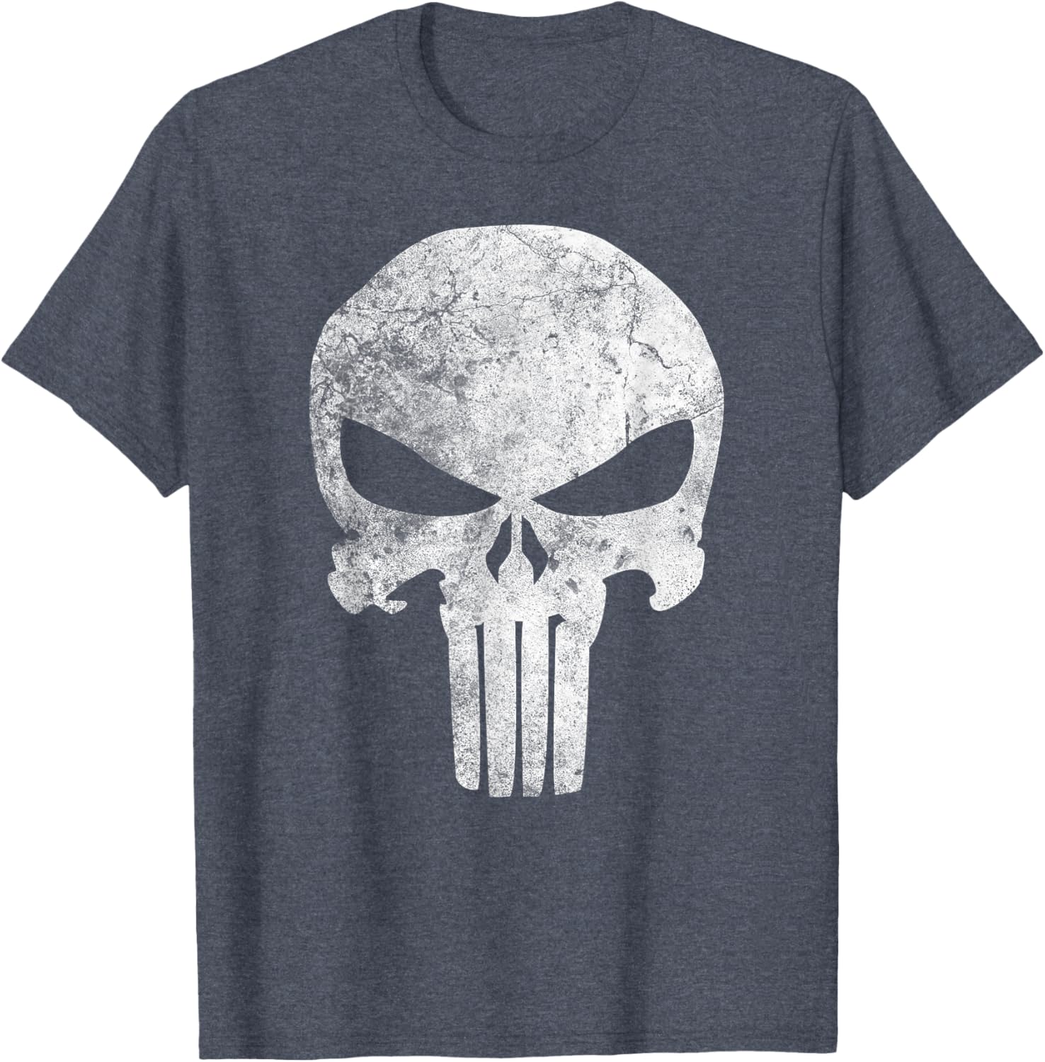 Marvel Punisher Skull Distressed T-Shirt for Fans of Comic Style - 11