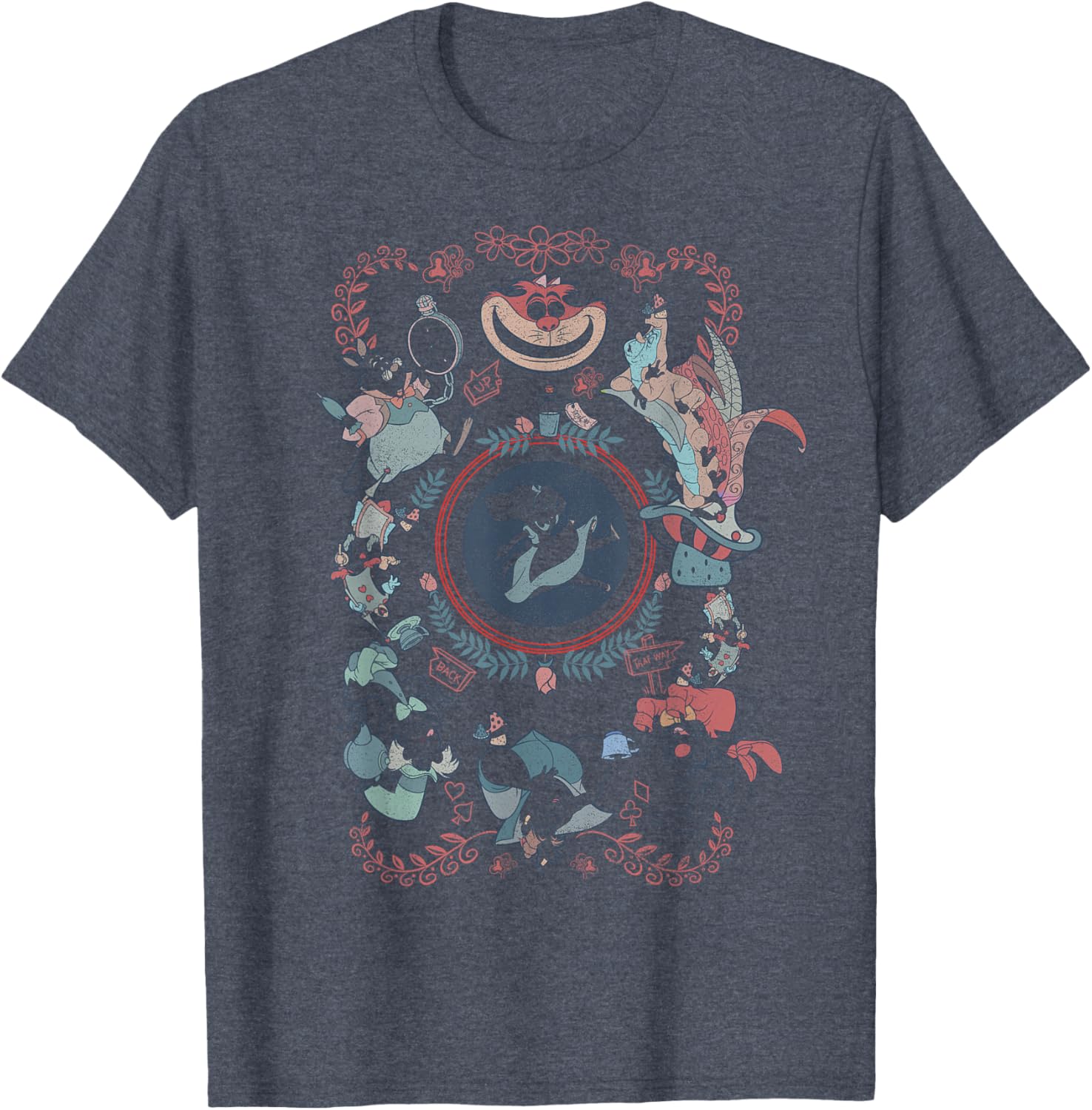 Disney Alice in Wonderland Card Style Mashup T-Shirt for Fans and Collectors - 4