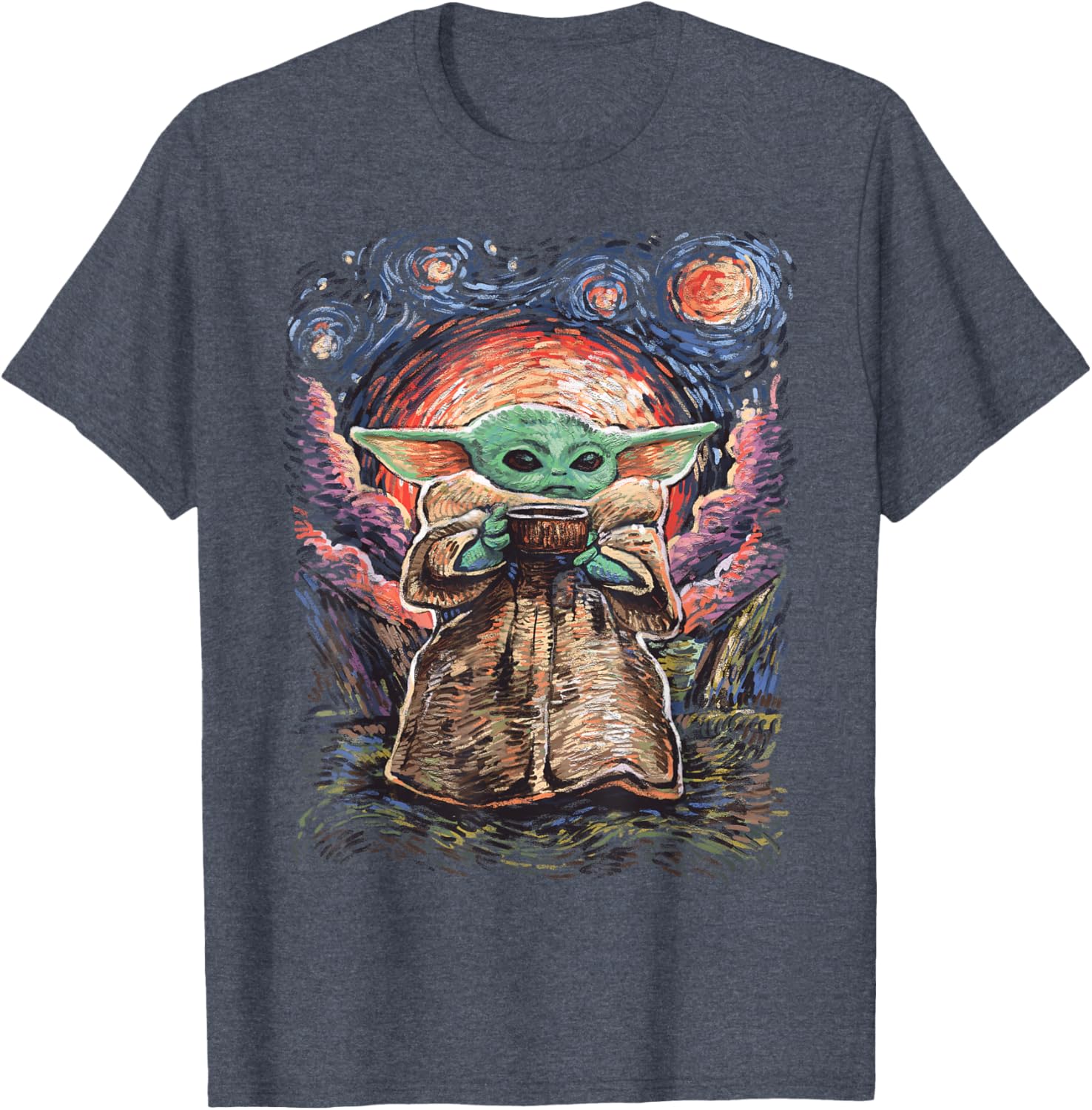 Star Wars The Child Starry Night T-Shirt for Fans of All Ages - 2