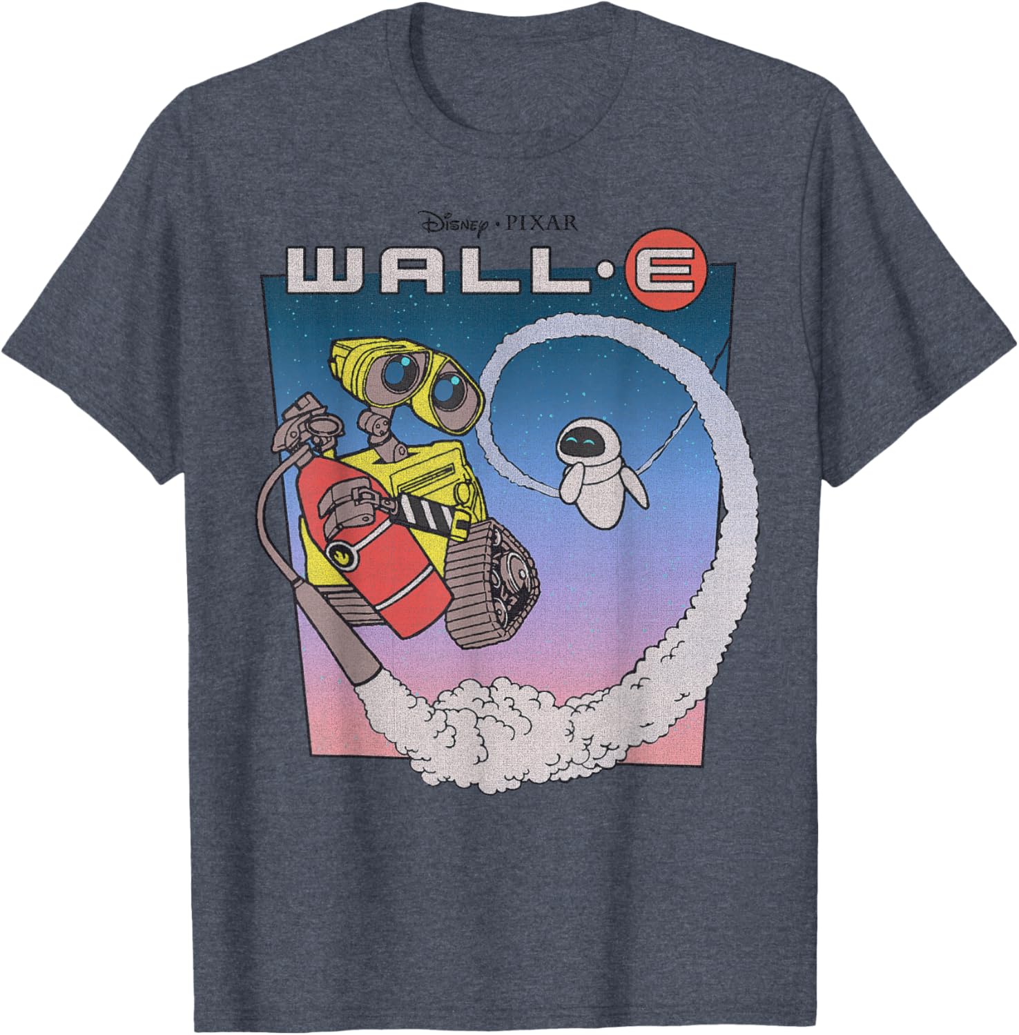 Disney Pixar Wall-E Eve Retro Distressed T-Shirt for Fans and Collectors - 11