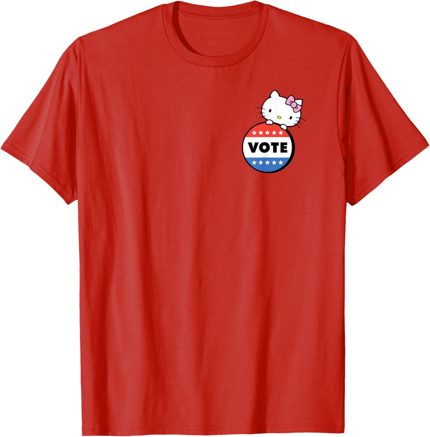 Hello Kitty Vote Button T-Shirt for Fun Fashion and Cute Style - 6