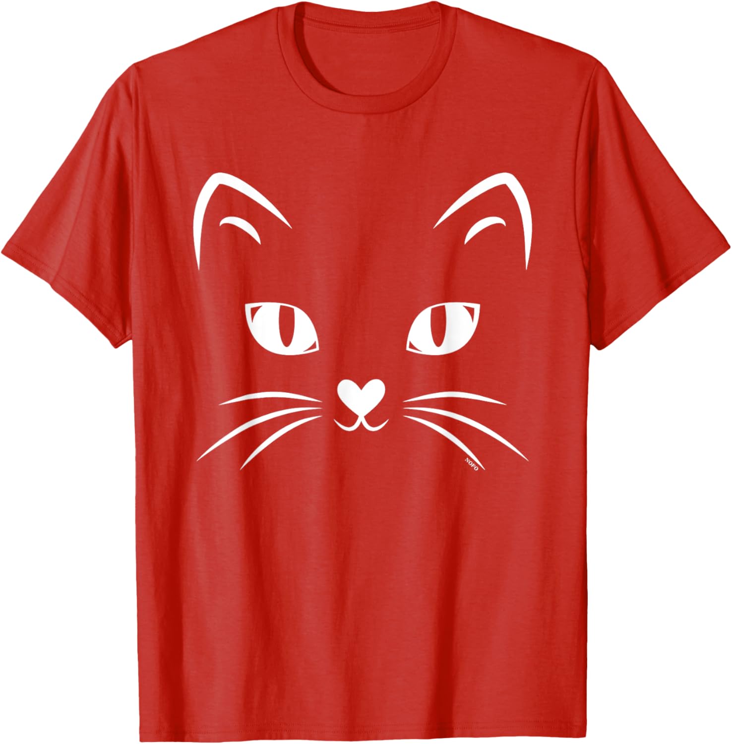 Black Cat Face Halloween Costume T-Shirt for Cat Lovers and Parties - 7