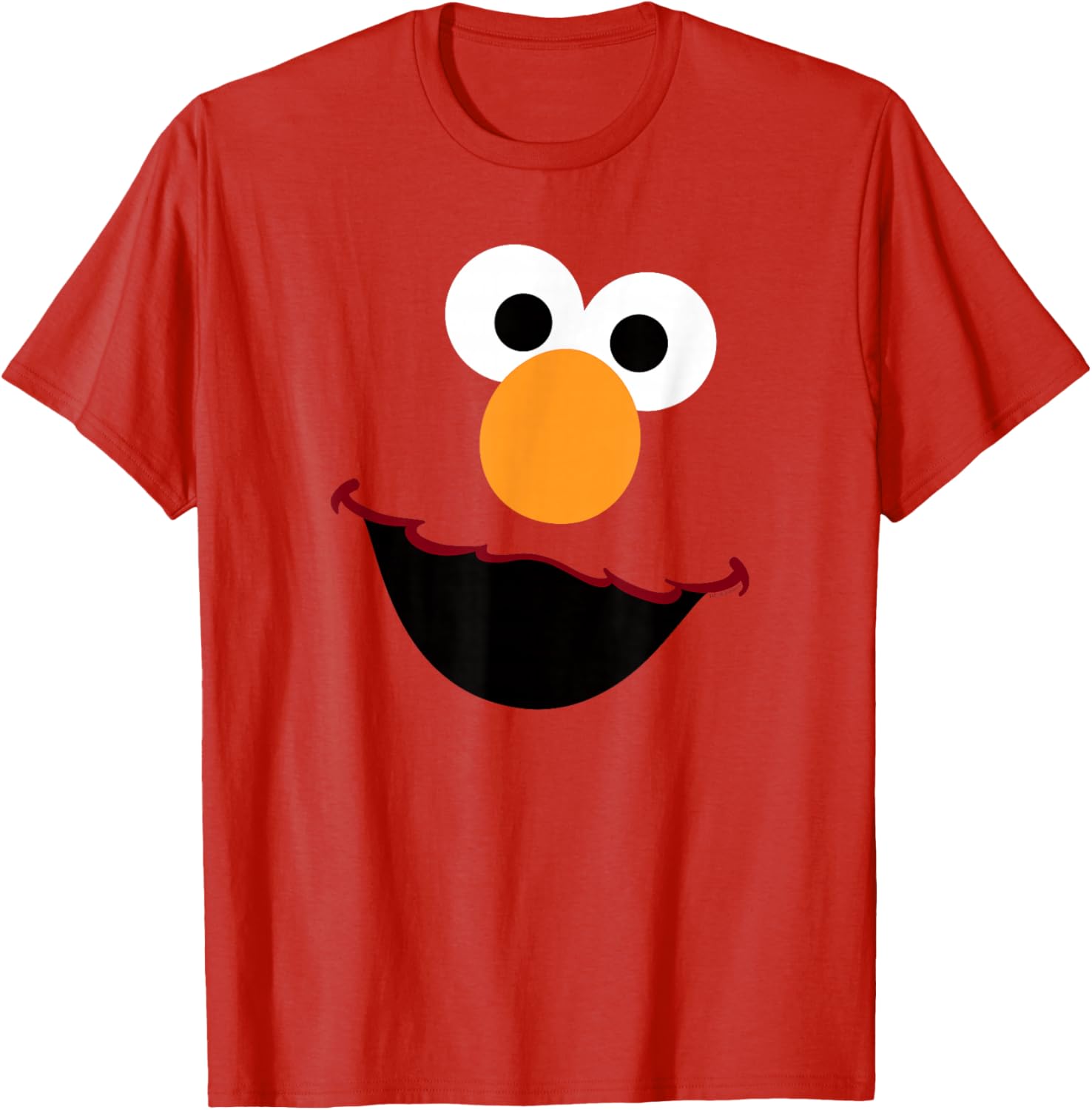 Adorable Sesame Street Elmo Face T-Shirt for Kids and Adults - 1
