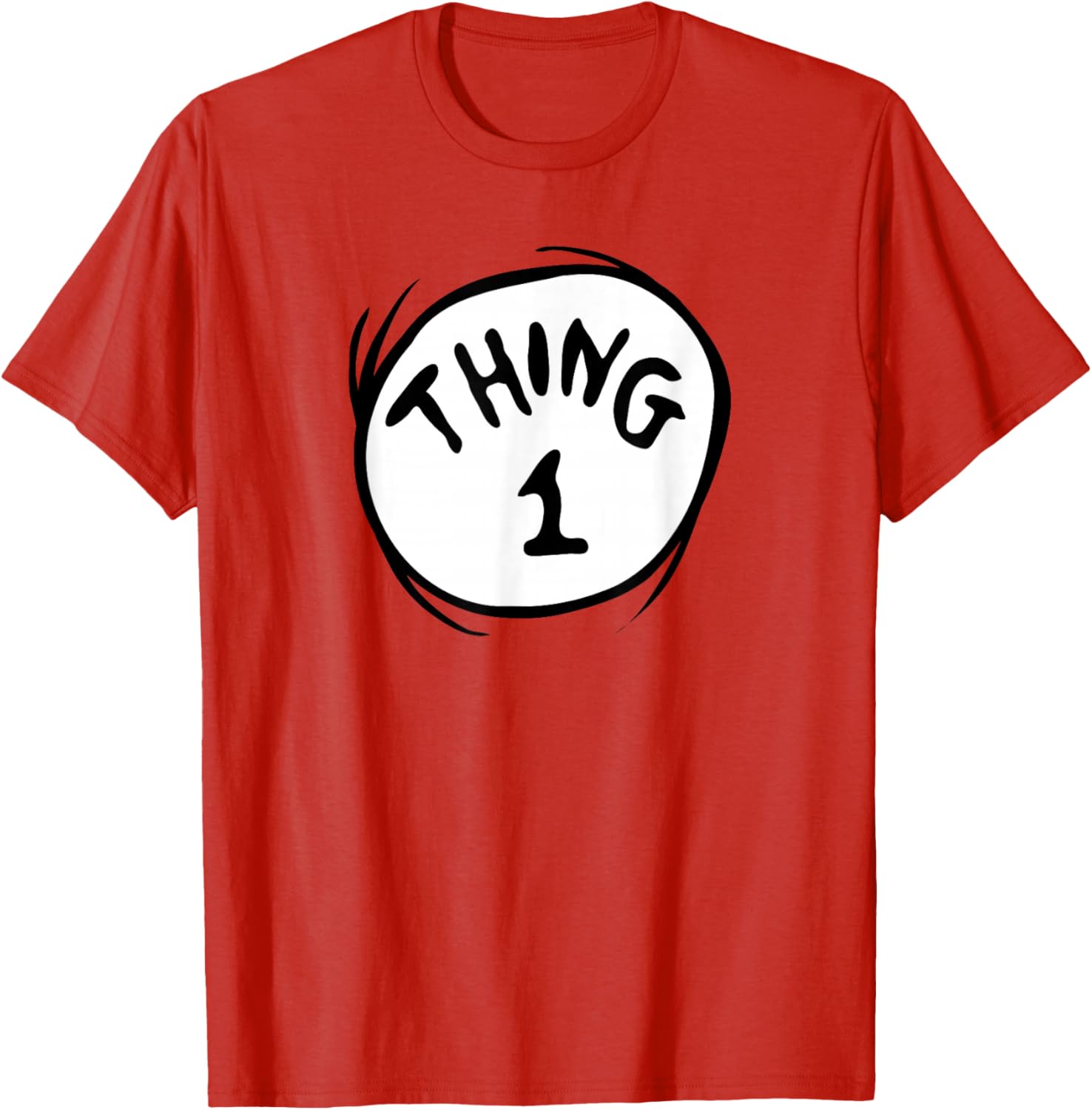 Dr. Seuss Thing 1 Emblem T-Shirt Fun and Colorful Apparel for Fans - 1