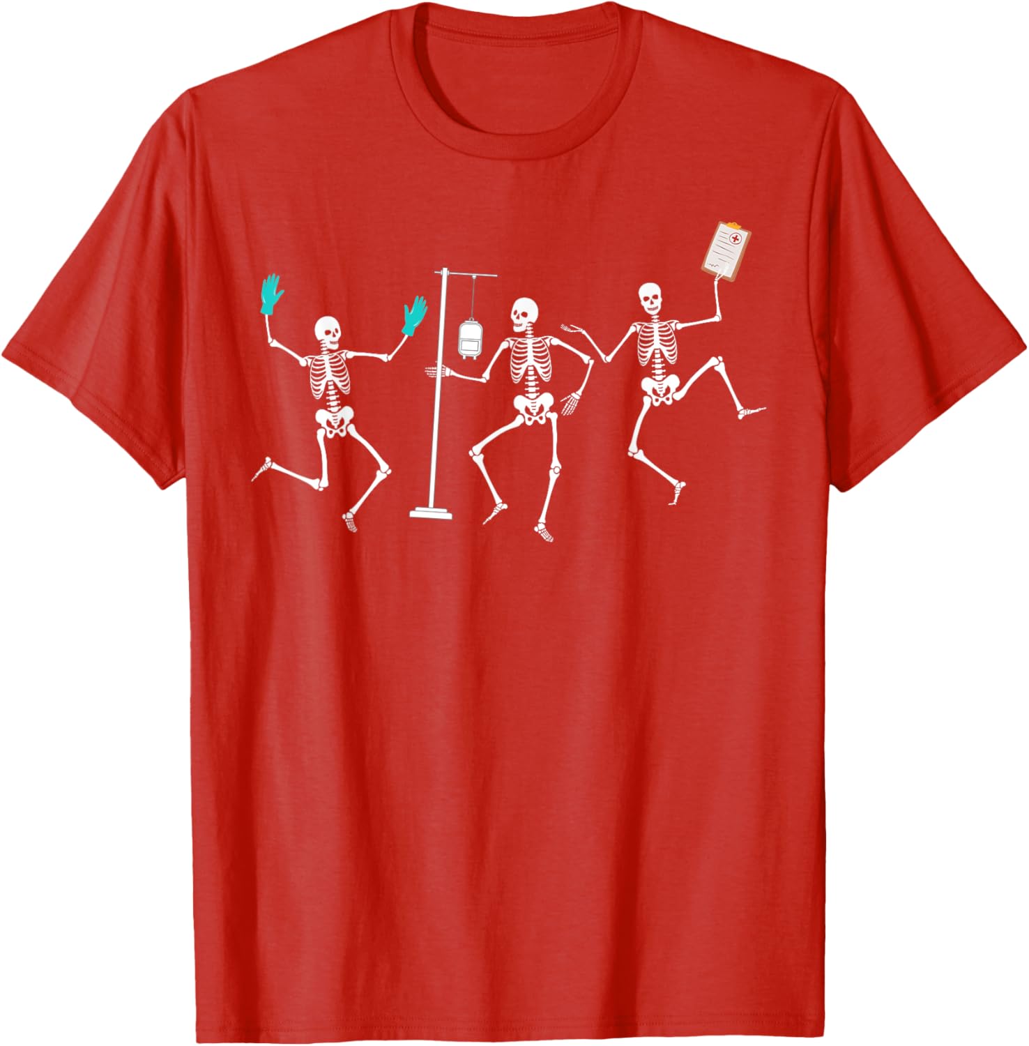 Funny Nurse Skeleton Halloween T-Shirt for Healthcare Workers - 9