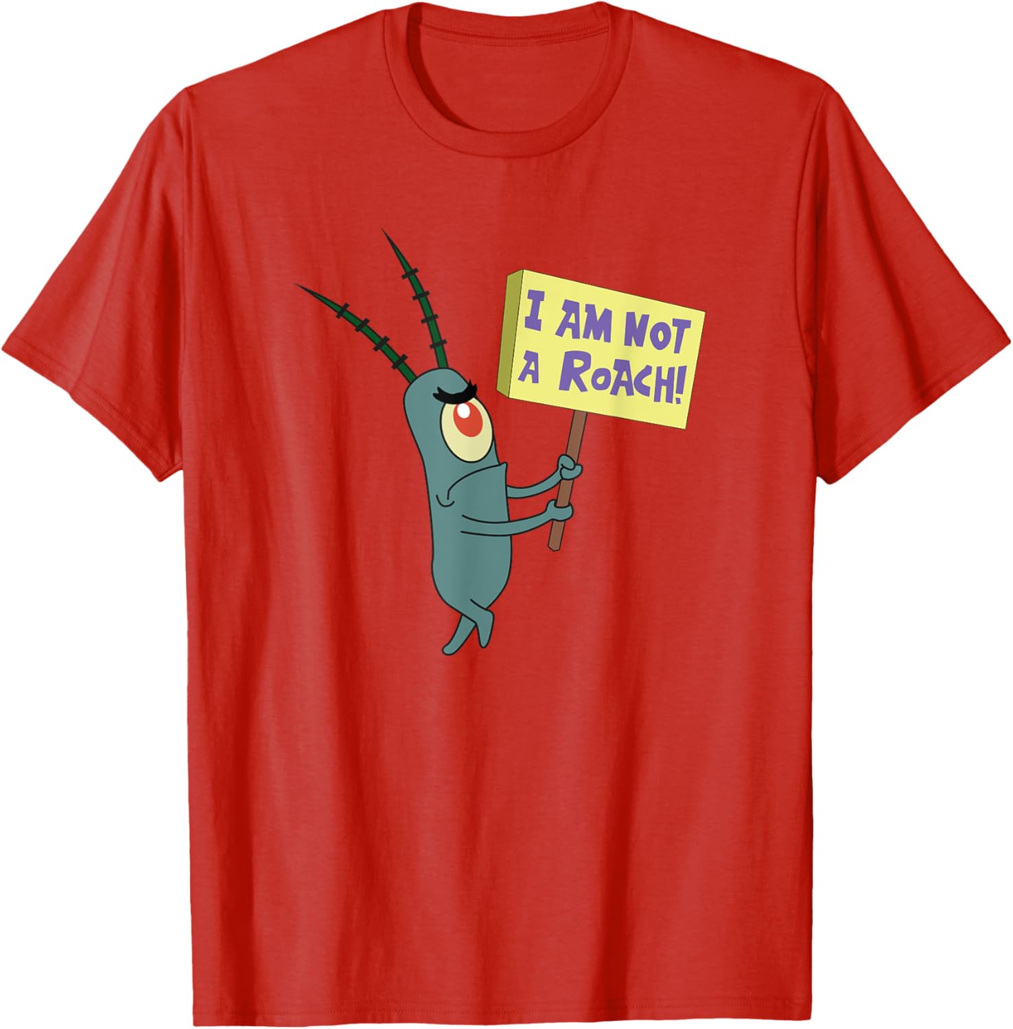 Mademark SpongeBob SquarePants Plankton Not a Roach T-Shirt for Fans - 1
