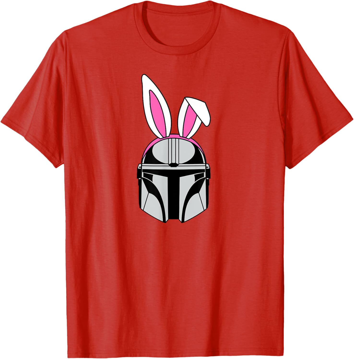 Mandalorian Helmet Easter Bunny Ears T-Shirt for Fun Spring Style - 8