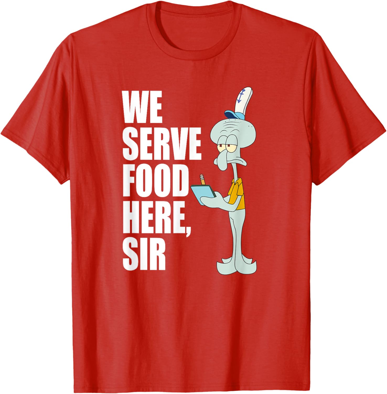 Mademark SpongeBob SquarePants Squidward We Serve Food Here T-Shirt - 9