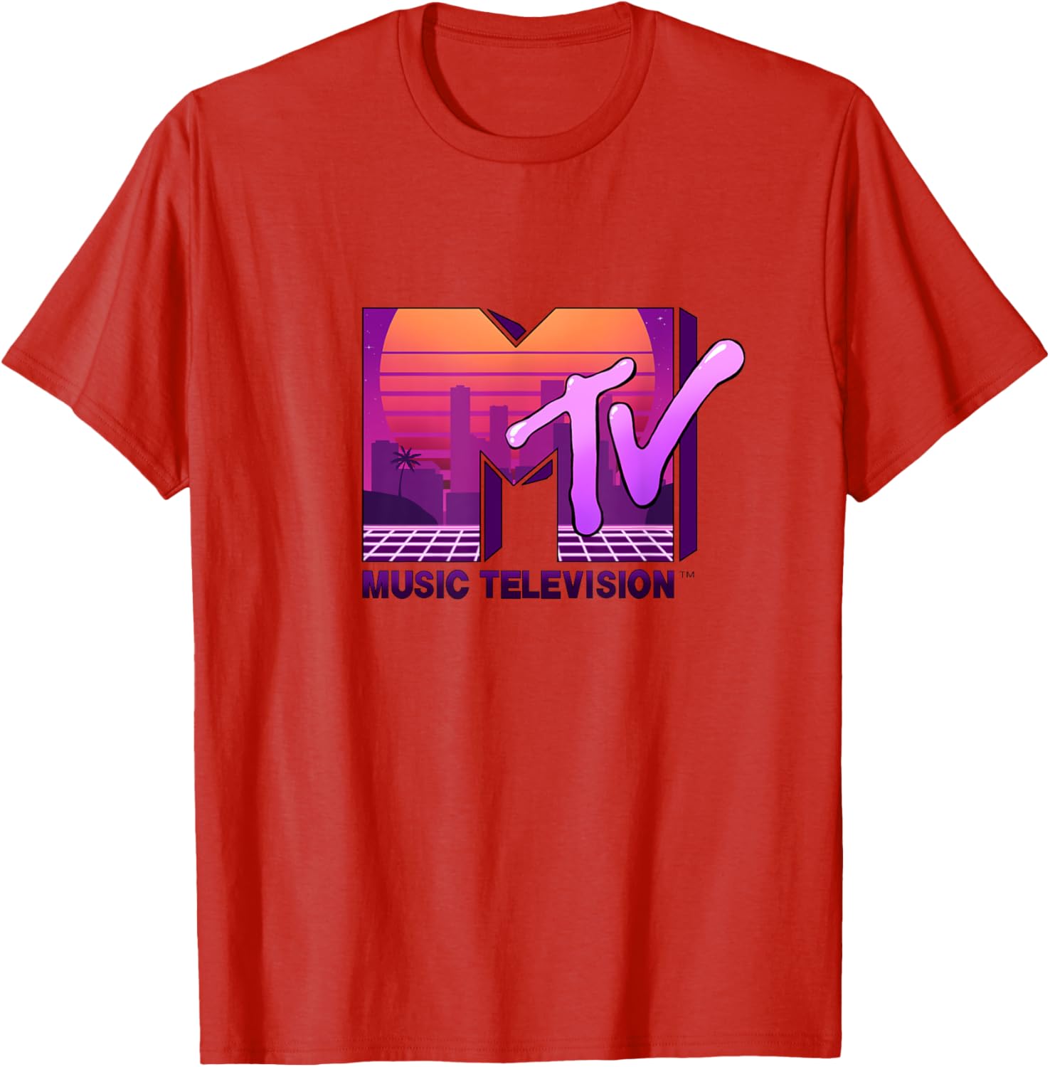 Mademark x MTV Sunset Skyline T-Shirt - Official MTV Logo Design - 5
