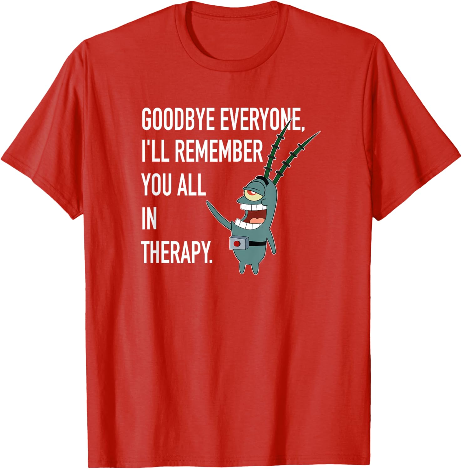 Mademark SpongeBob Plankton Therapy T-Shirt Fun and Stylish Apparel - 11