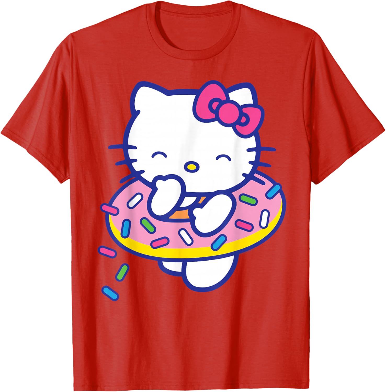 Hello Kitty Donut Sprinkles Floaty Summer T-Shirt for Fun Pool Days - 17