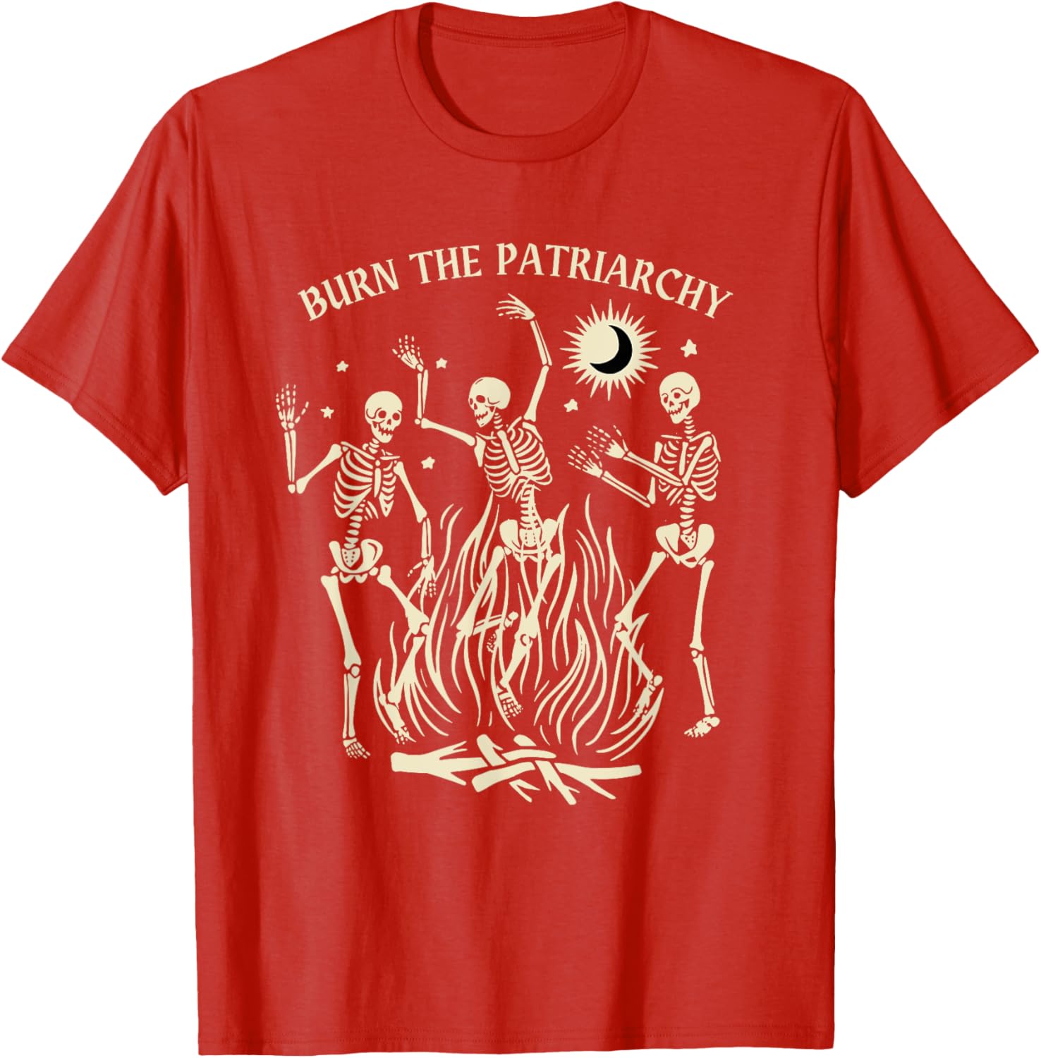 Funny Feminist Halloween T-Shirt Burn The Patriarchy Black Tee for Women - 22