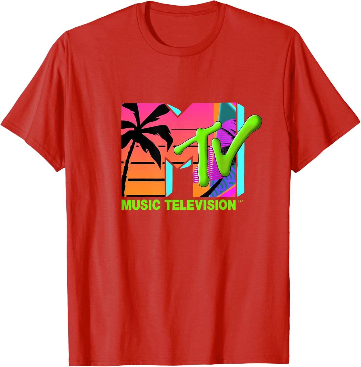 Mademark x MTV Retro Palms Paradise T-Shirt - Official MTV Logo Design - 5