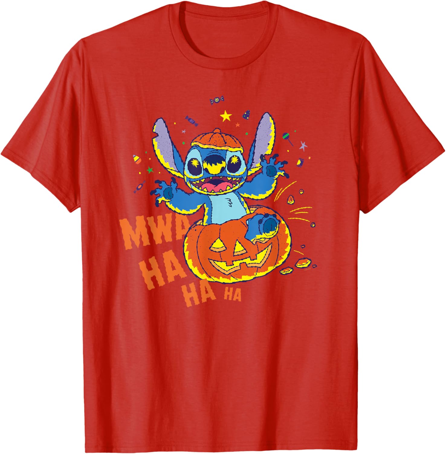 Disney Stitch Jack-o’-Lantern Surprise Halloween T-Shirt for Fun Celebrations - 3