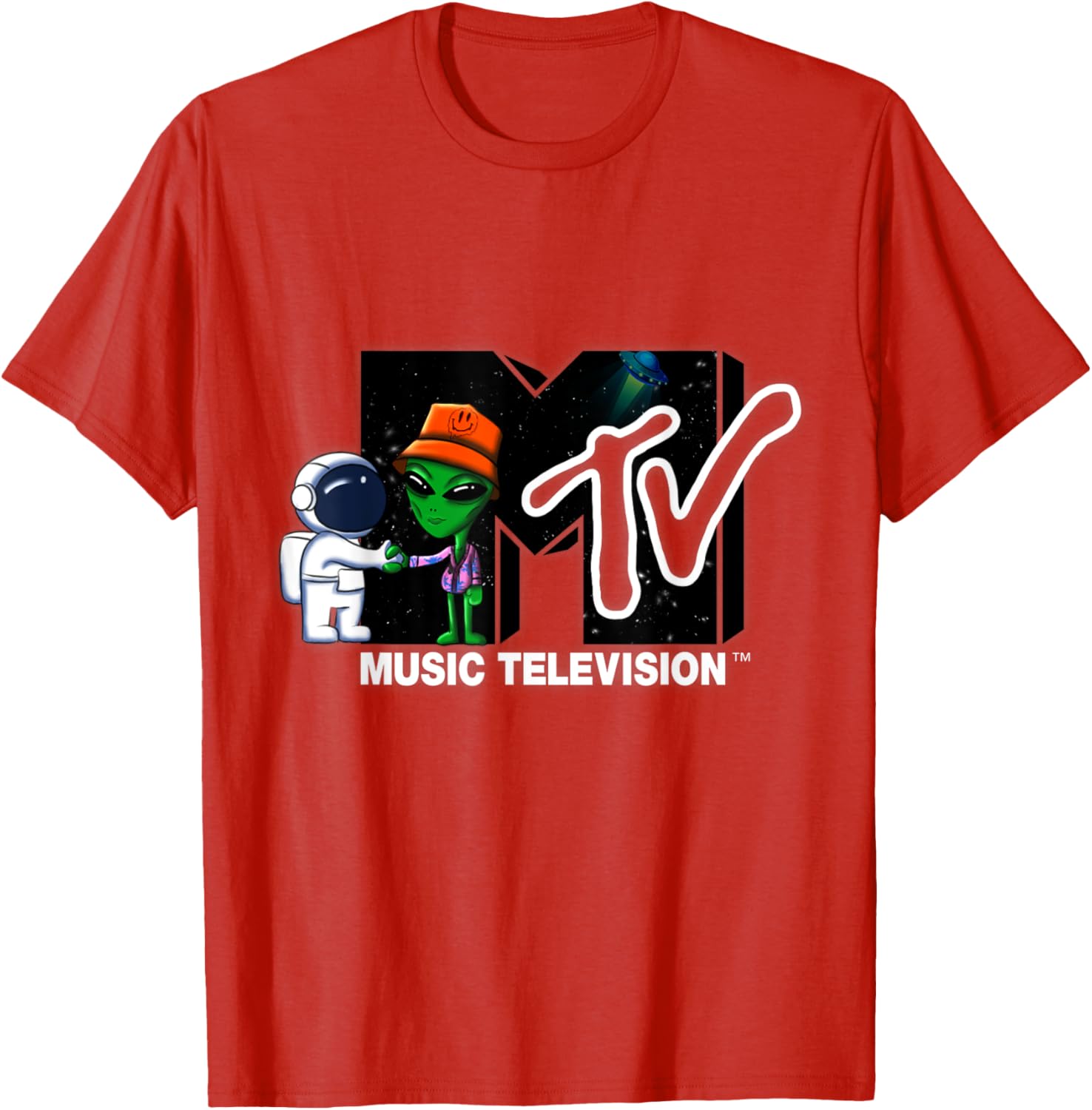 Mademark x MTV Astronaut Alien Space T-Shirt Official MTV Logo Design - 12
