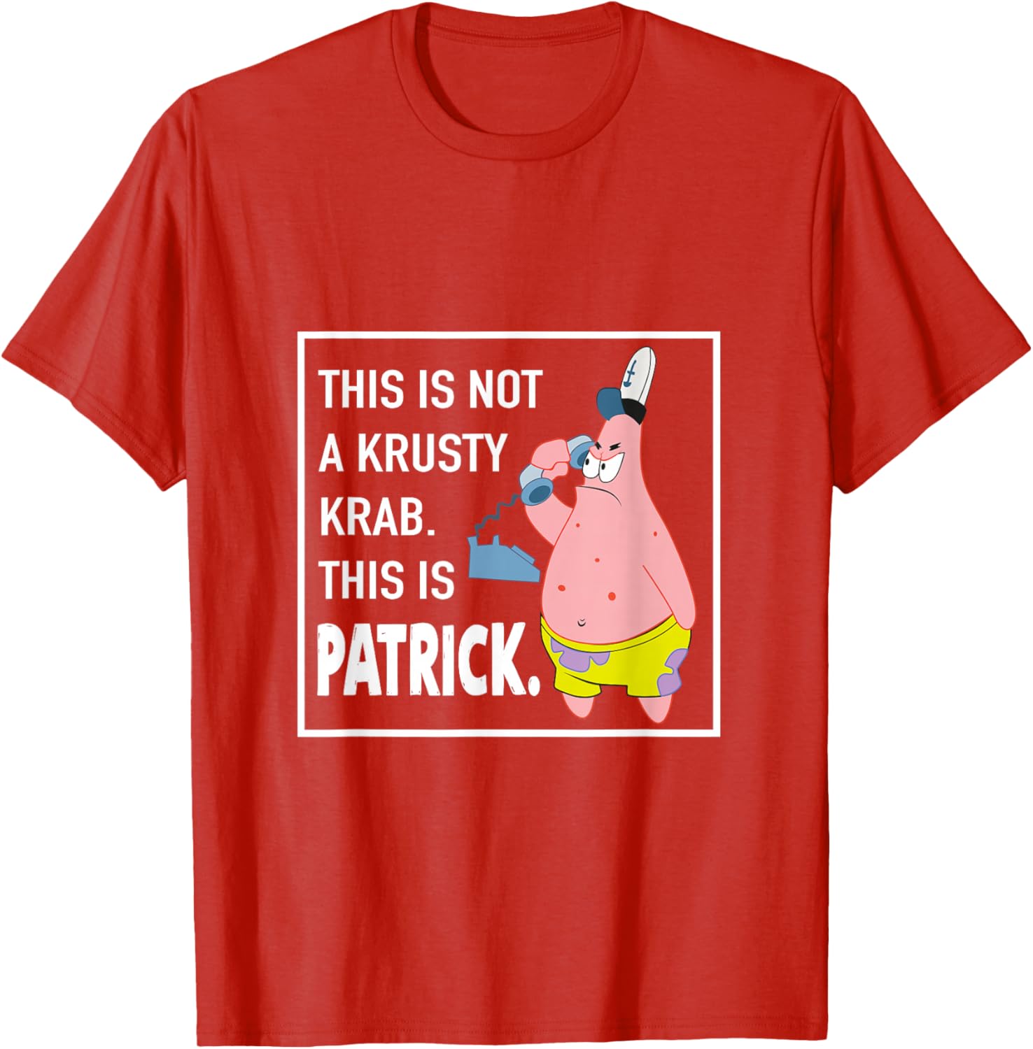 Patrick Star This is Not a Krusty Krab T-Shirt Fun Ocean Theme Apparel - 11