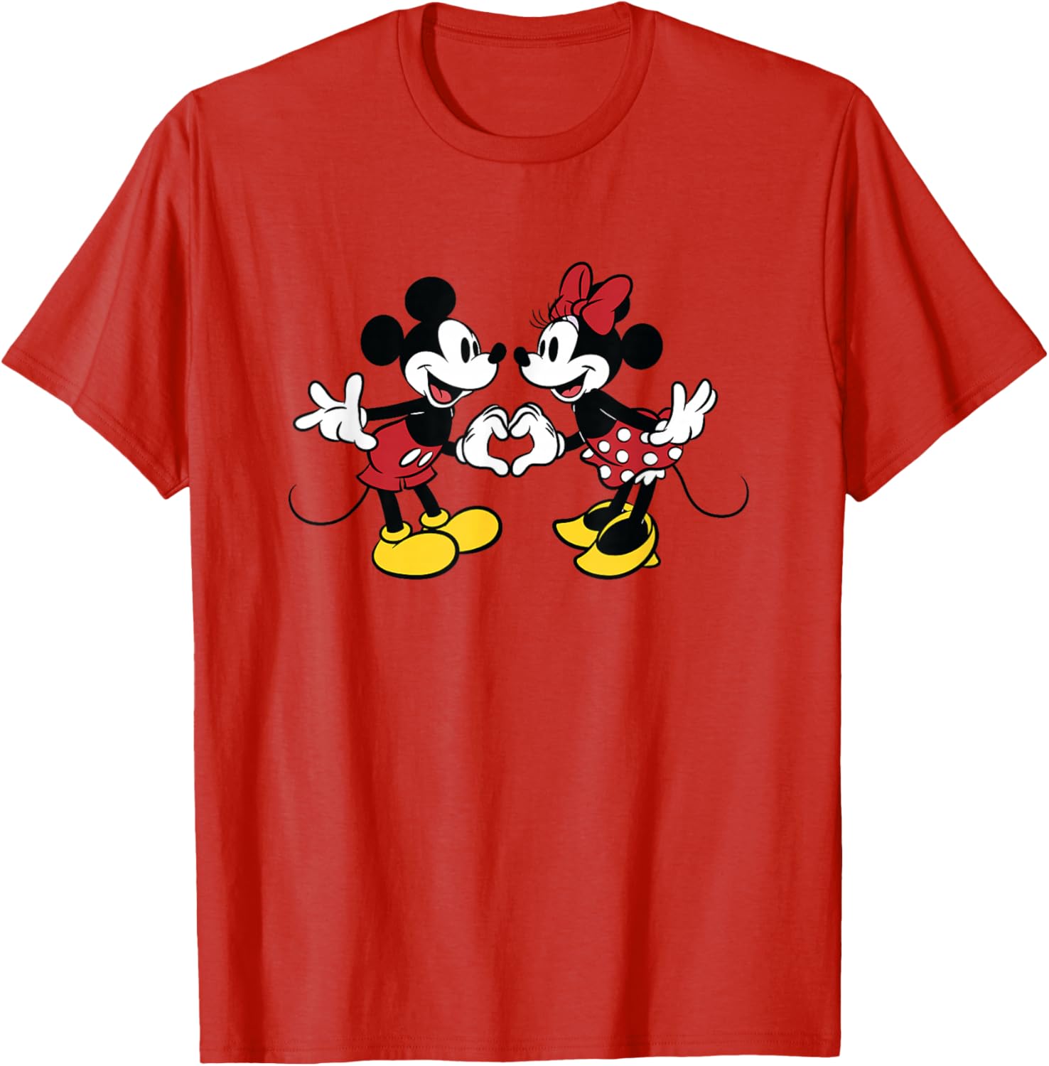 Disney Mickey and Friends Valentine Heart T-Shirt for Couples and Fans - 2