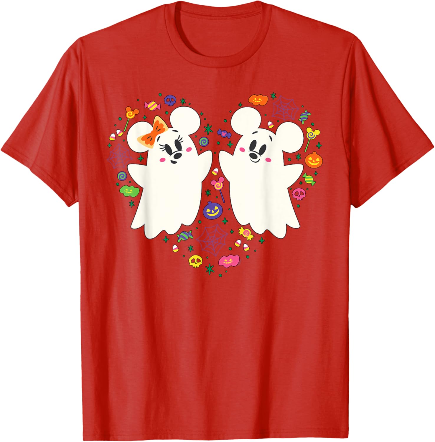 Disney Mickey and Minnie Ghosts Halloween Heart T-Shirt for Kids - 19