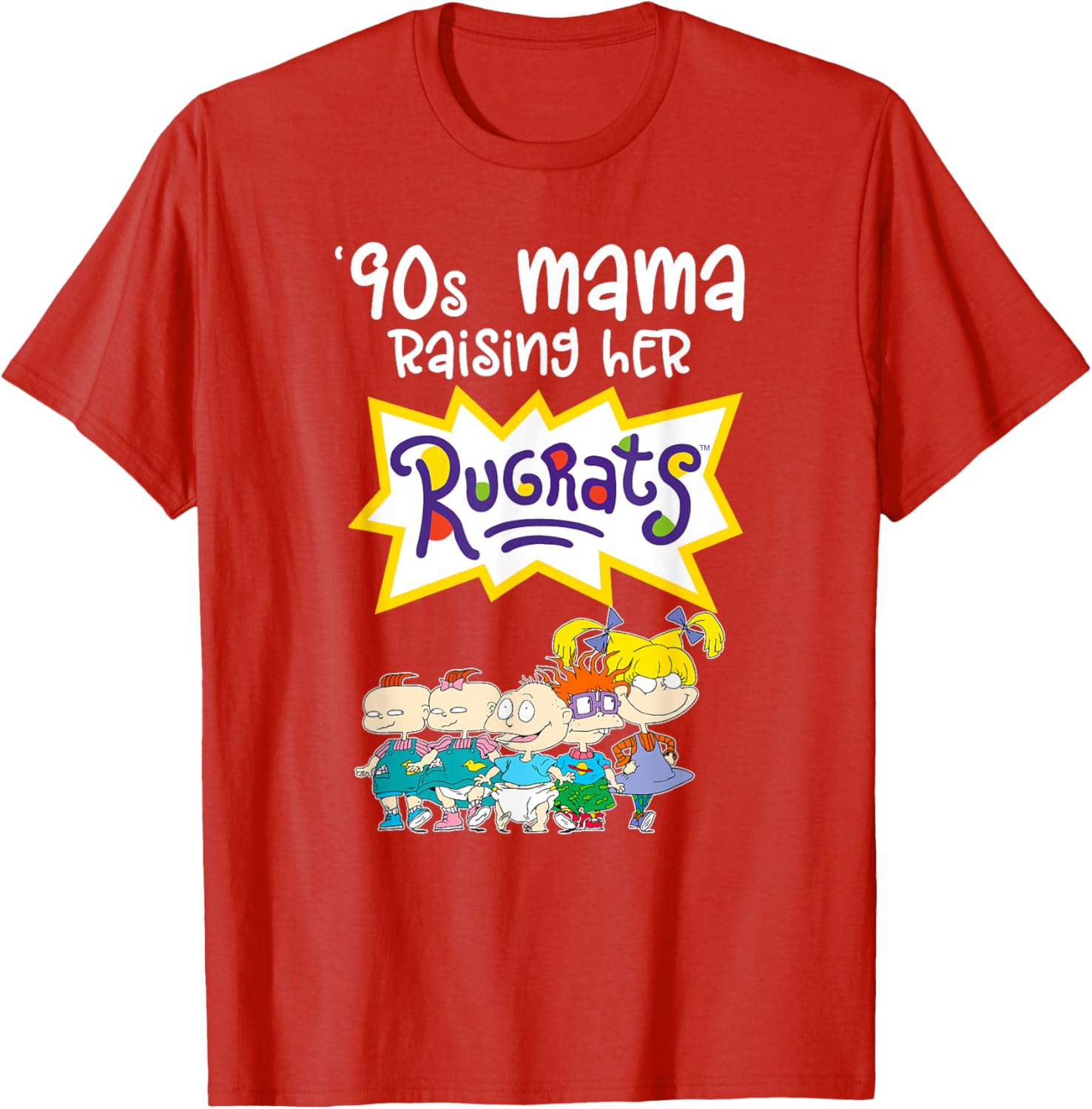Mademark x Rugrats 90s Mama Raising Her Rugrats Full Gang T-Shirt - 19