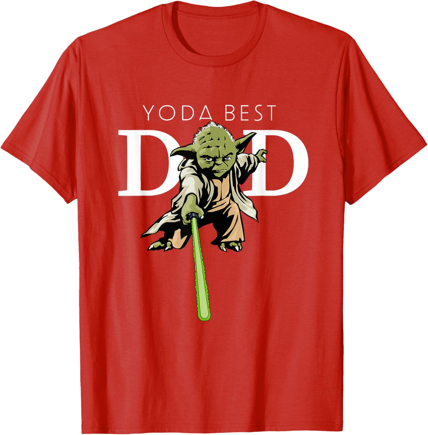 Star Wars Yoda Lightsaber Best Dad Father's Day T-Shirt for Dads - 11