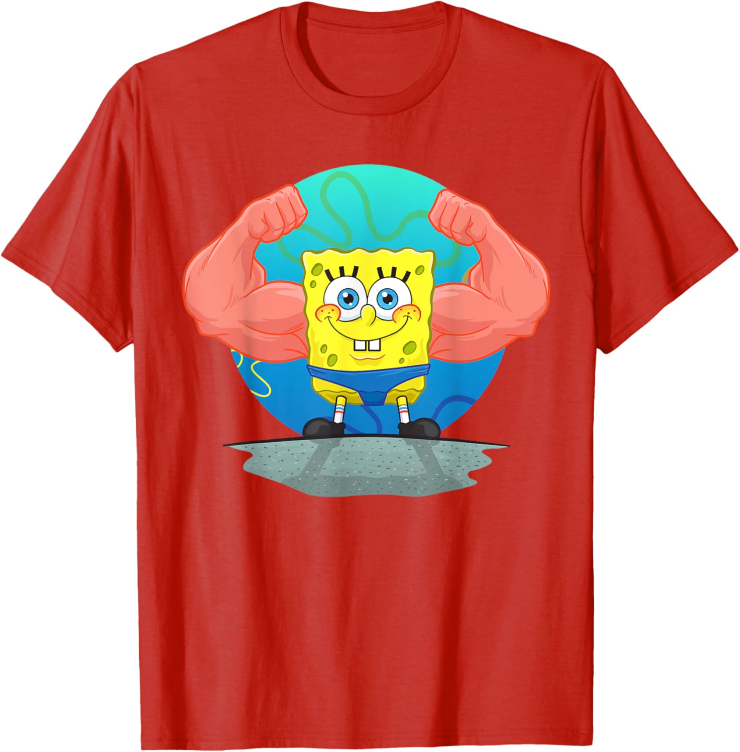 Mademark SpongeBob MuscleBob BuffPants T-Shirt for Fun Fashion Fans - 7