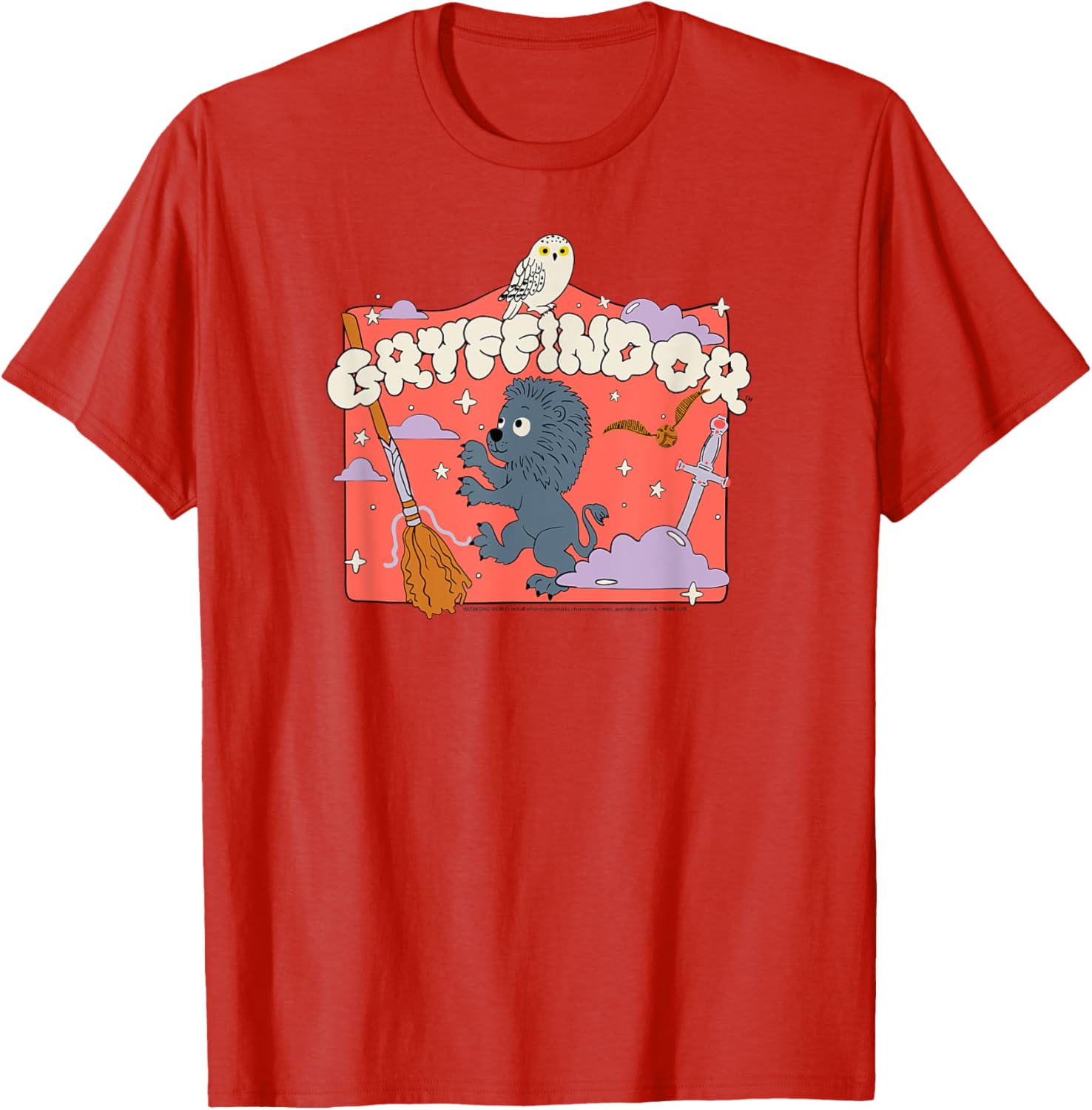 Harry Potter Gryffindor Cartoon Scene T-Shirt for Fans and Kids - 6
