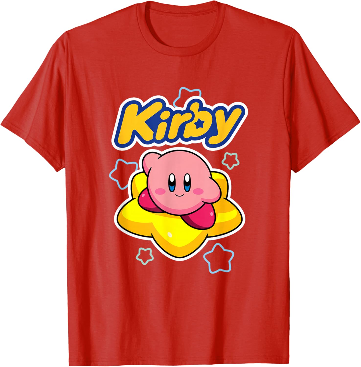 Kirby Big Star Surfing Portrait T-Shirt for Fans of Nintendo Adventure - 5