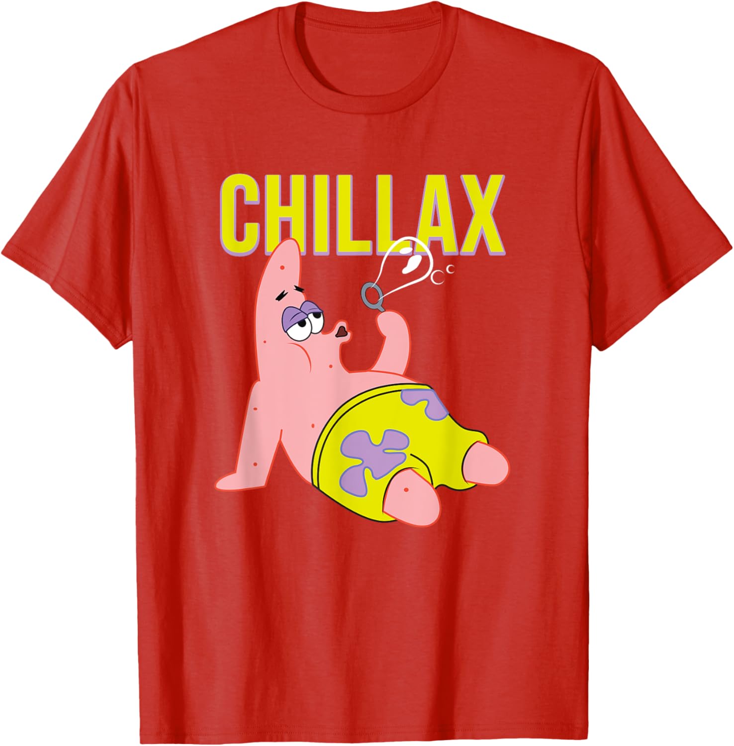 Mademark SpongeBob Patrick Star Chillax T-Shirt for Fun Summer Style - 9