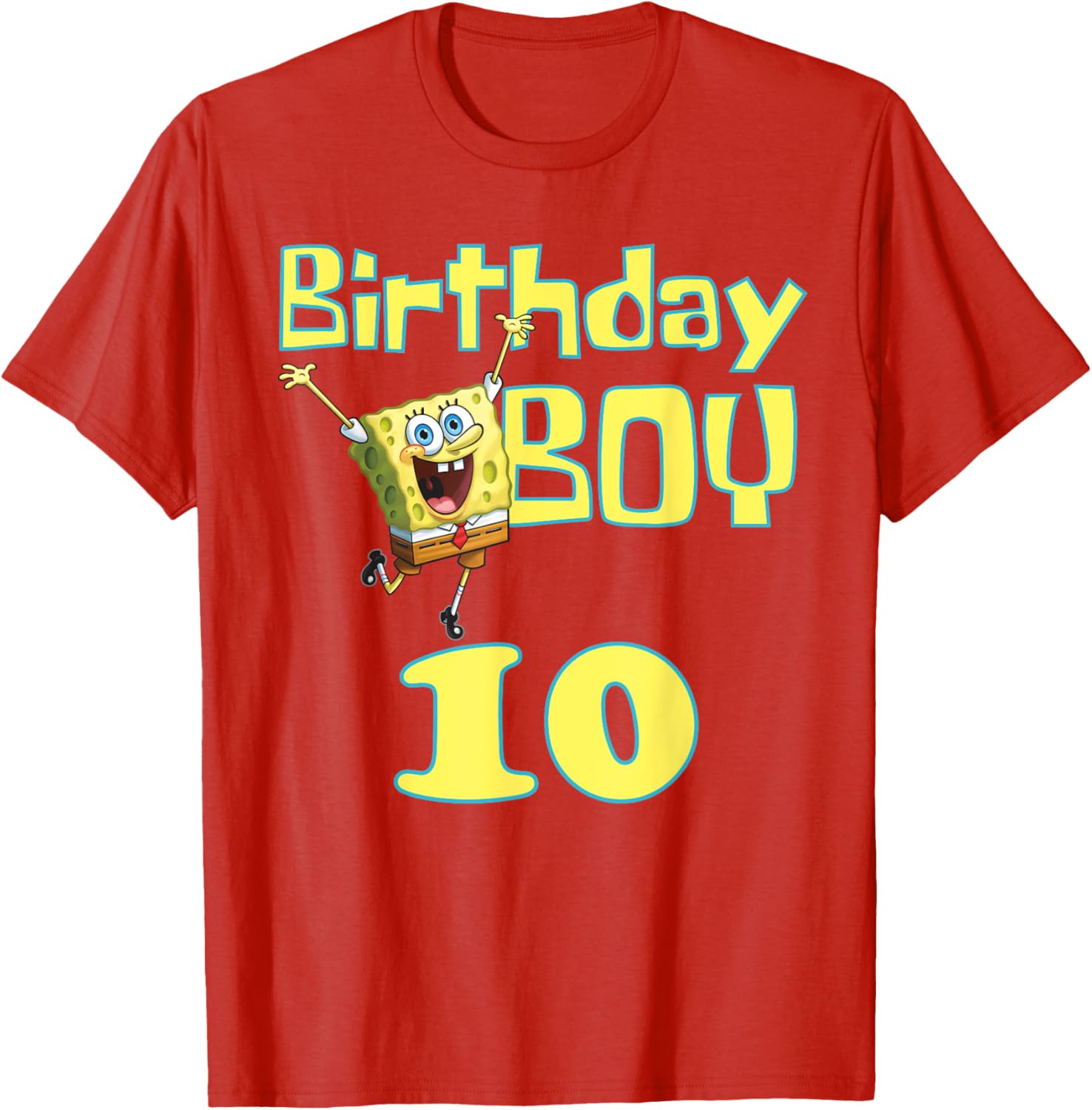 Mademark SpongeBob SquarePants Birthday Boy 10 T-Shirt for Kids - 13