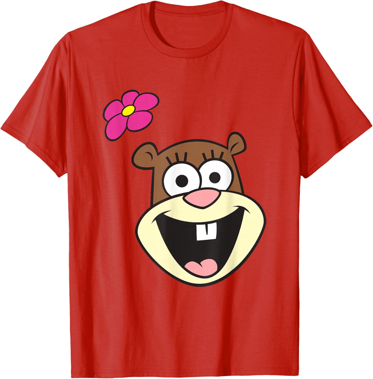 SpongeBob SquarePants Sandy Cheeks Big Face T-Shirt for Fun Style - 10
