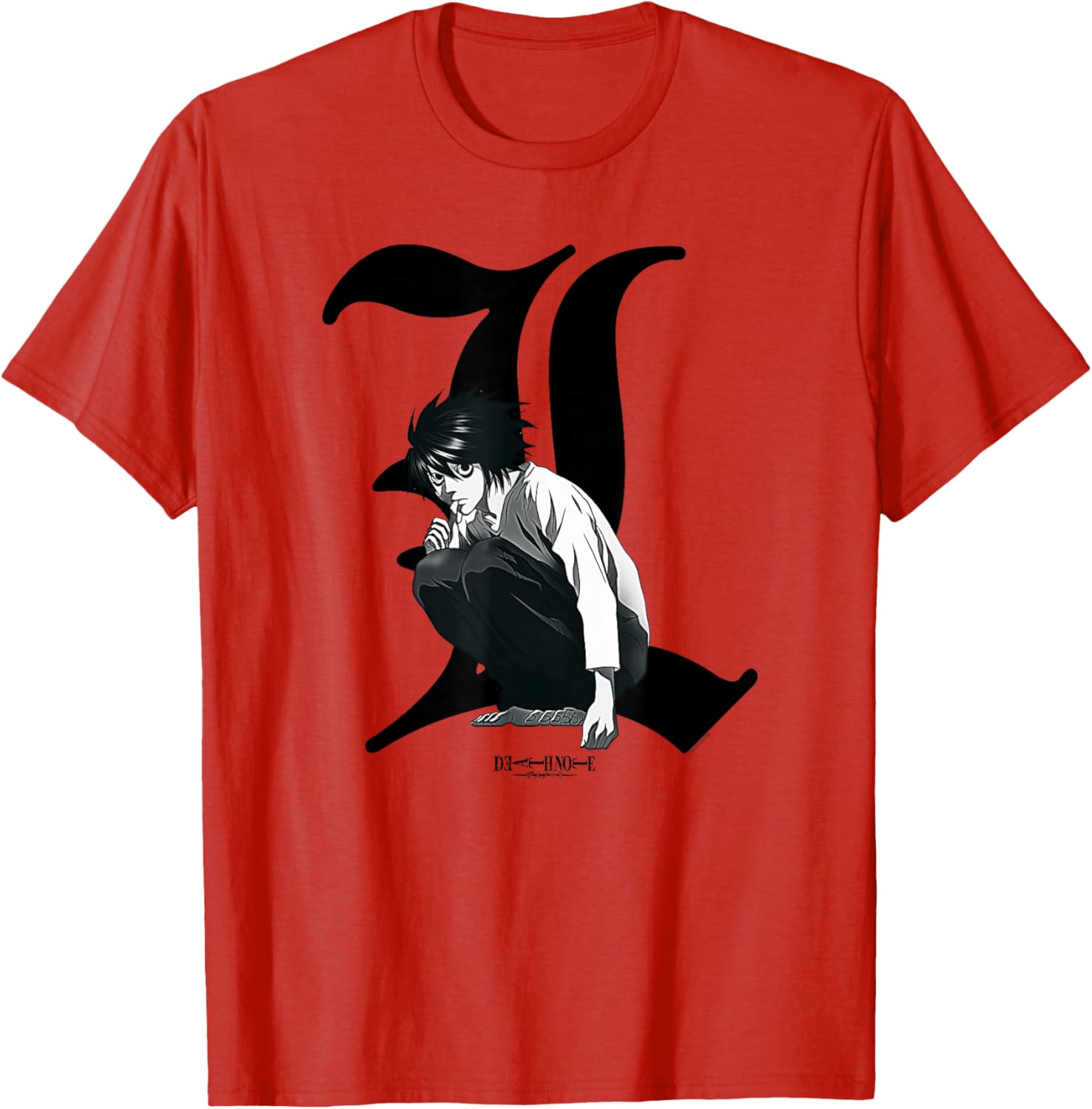 Death Note Old English L Anime T-Shirt for Stylish Fans and Collectors - 5