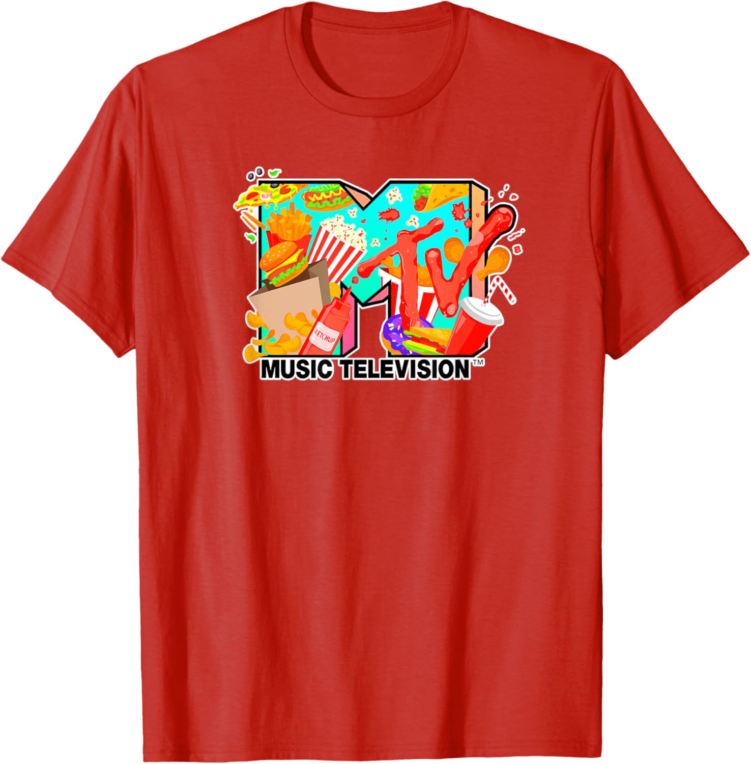 Mademark x MTV Fast Food Lovers T-Shirt for Music Fans and Foodies - 12