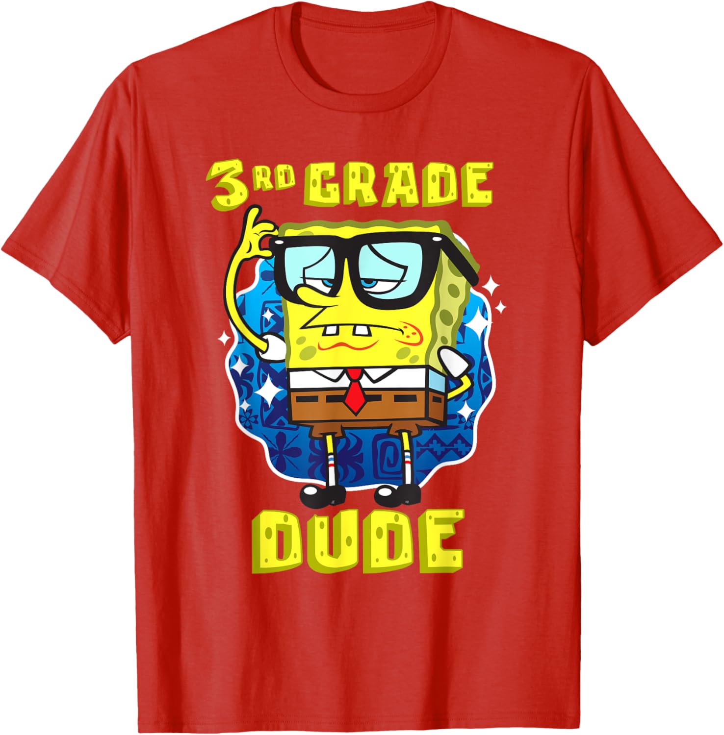 SpongeBob SquarePants 3rd Grade Dude Glasses T-Shirt for Kids - 10