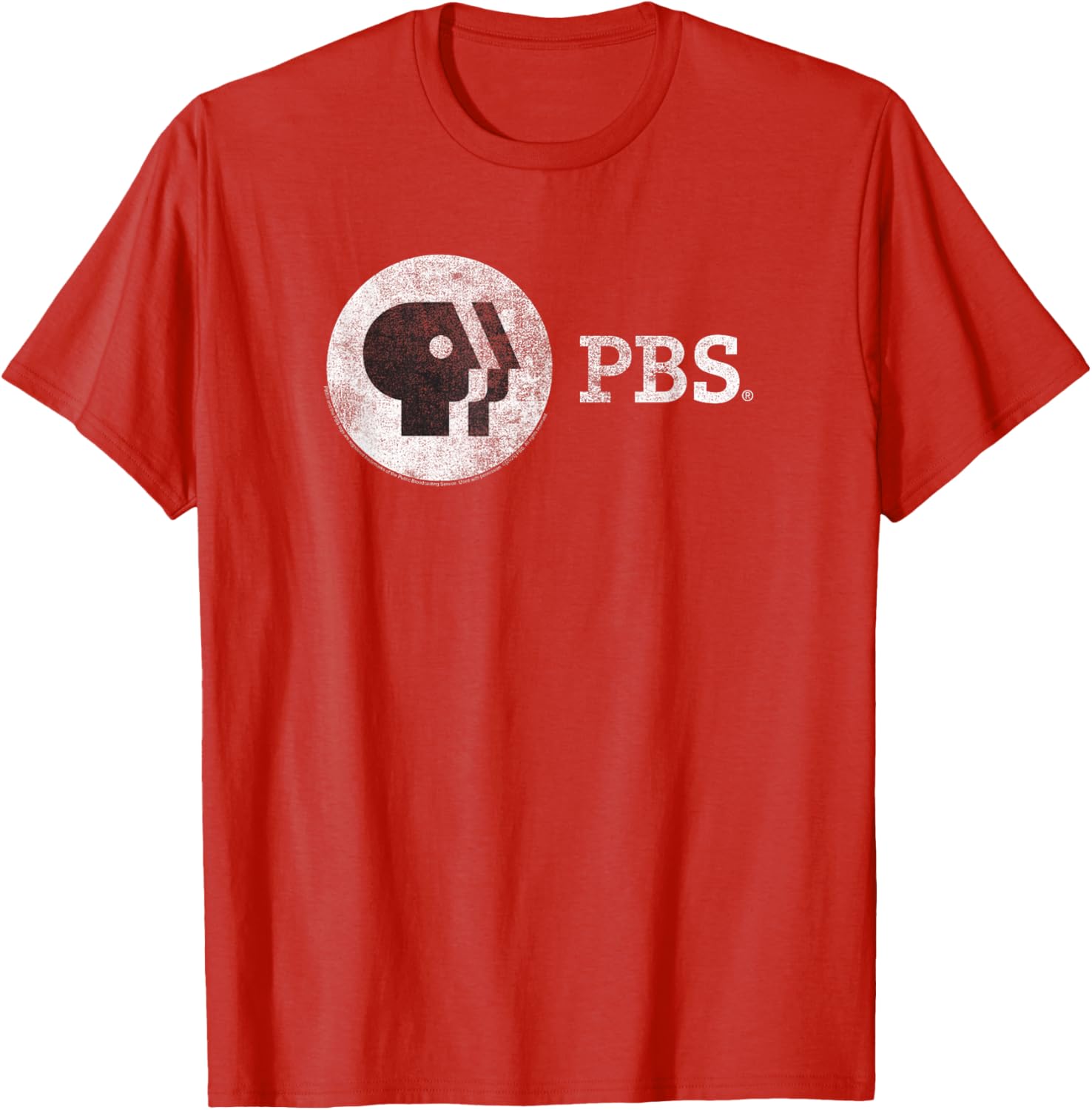 PBS Vintage Round White Logo T-Shirt for Fans of Public Broadcasting - 4