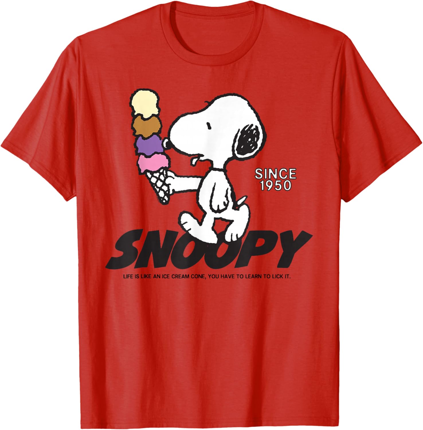 Snoopy Peanuts Ice Cream Cone T-Shirt Fun and Stylish Apparel - 4