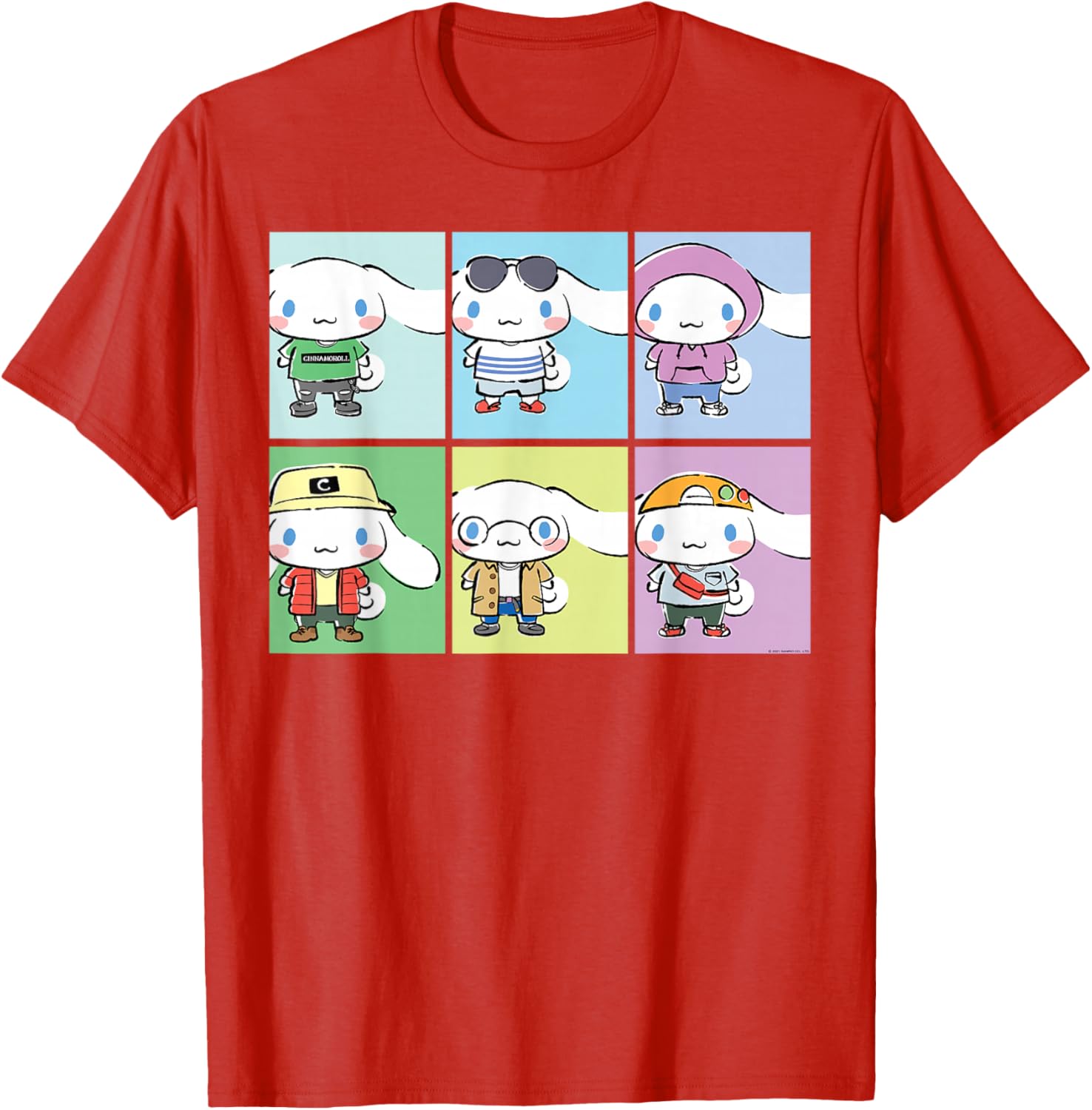 Cinnamoroll Collection Streetwear Squares T-Shirt for Trendy Fashion Lovers - 9