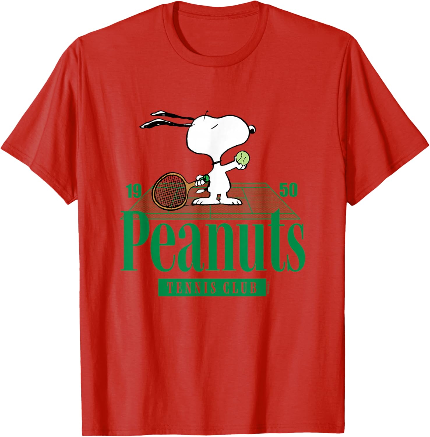 Peanuts Tennis Club T-Shirt for Fans of Classic Cartoon Style - 6