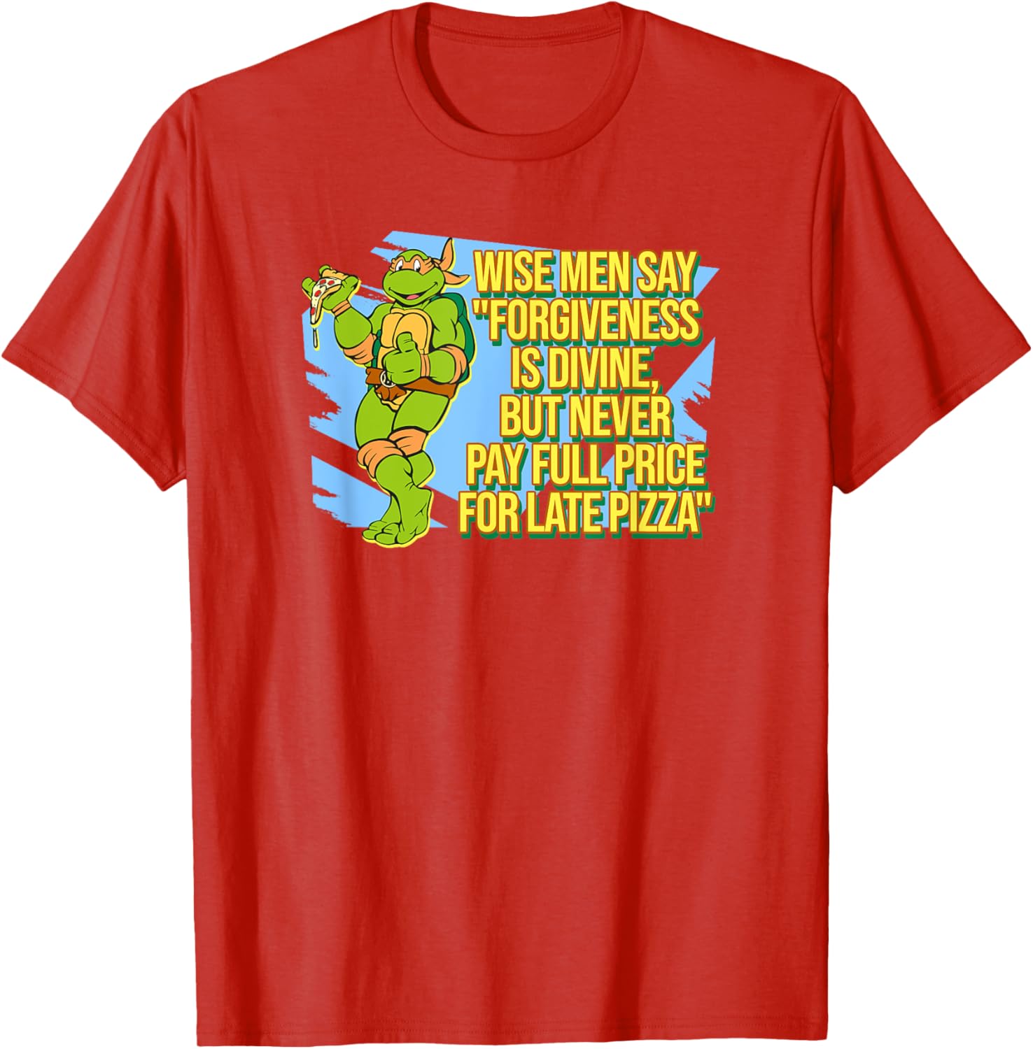 Mademark Teenage Mutant Ninja Turtles Michelangelo Late Pizza T-Shirt - 2