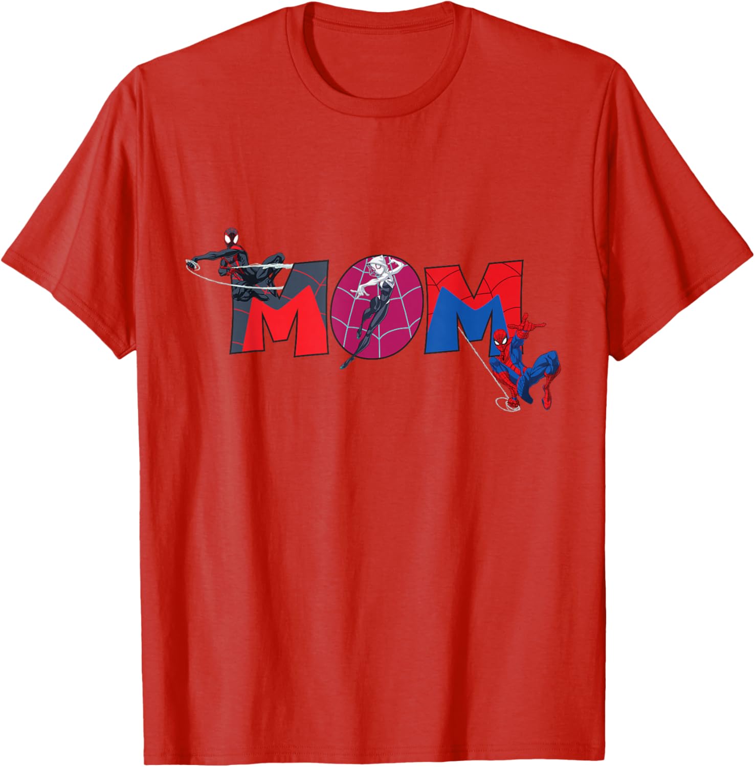 Marvel Spider-Man Trio Mom T-Shirt for Mother's Day Family Trip - 9