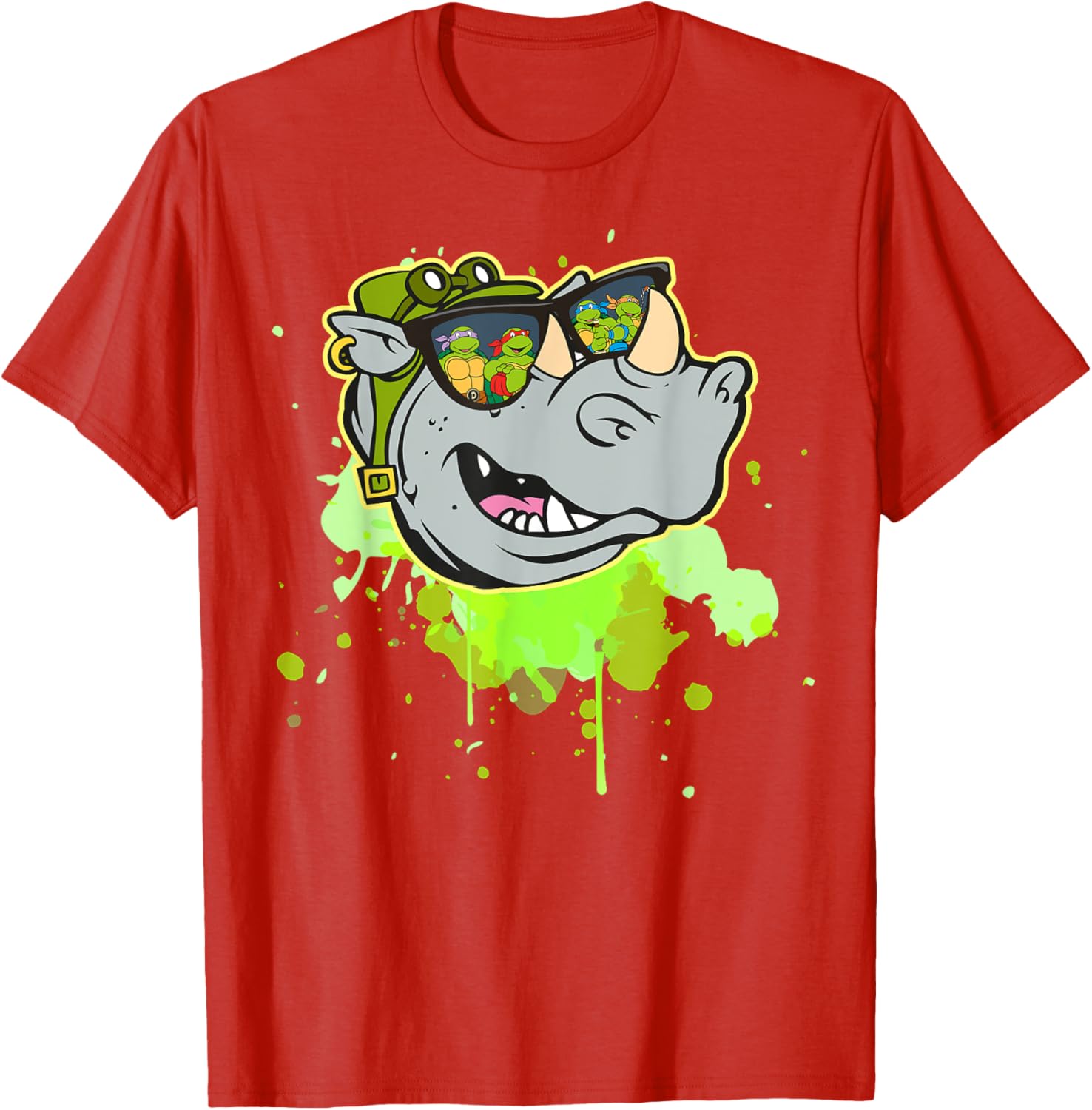 Bebop TMNT Reflection in Sunglasses T-Shirt for Fun Turtle Fans - 3