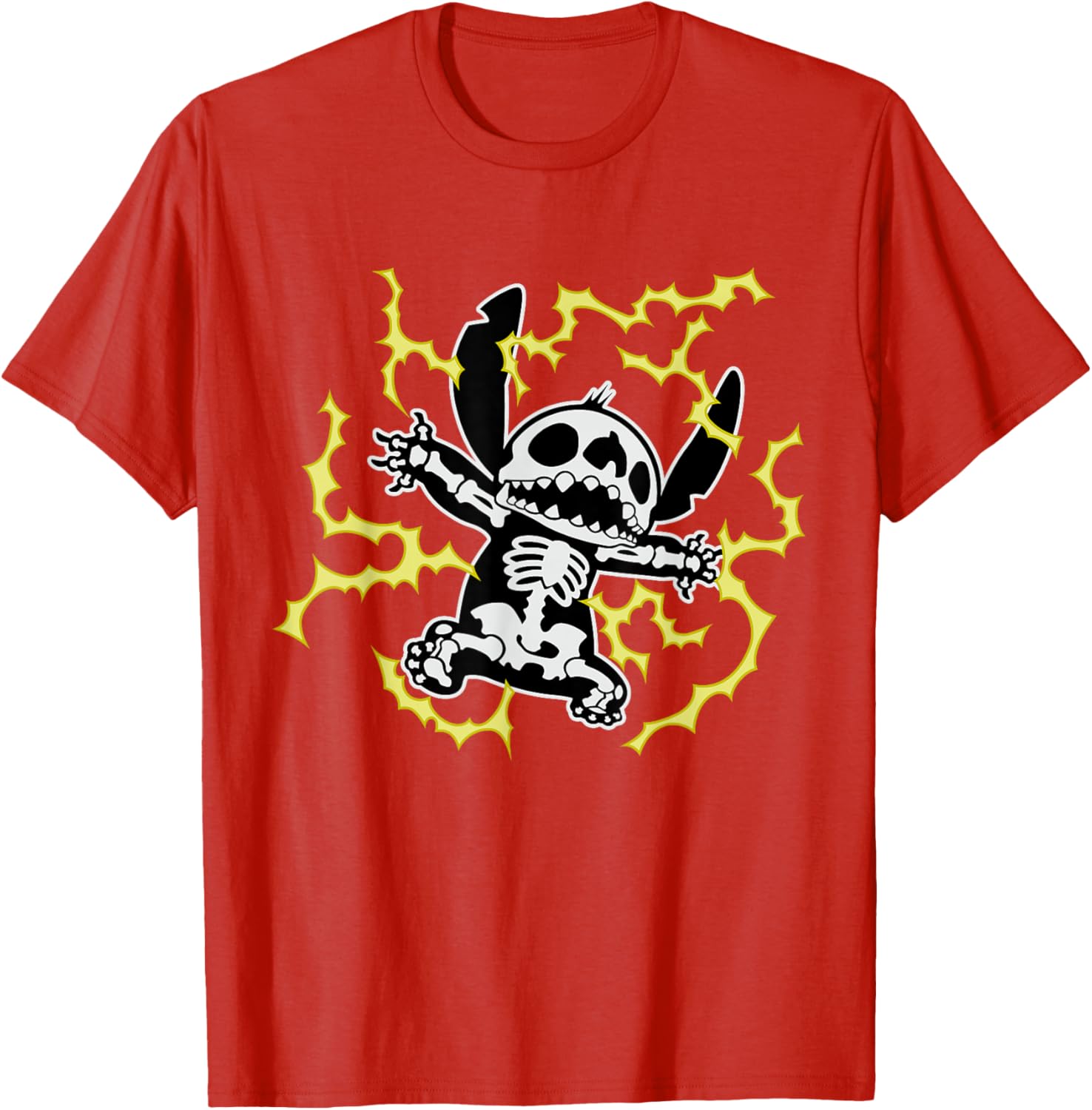 Disney Stitch Skeleton Halloween T-Shirt for Fun and Festive Celebrations - 16